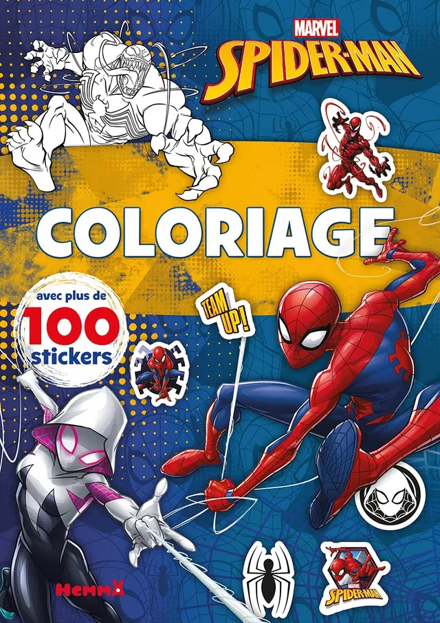 marvel-spider-man-coloriage-100-stickers-livre-d-s-4-ans image 1