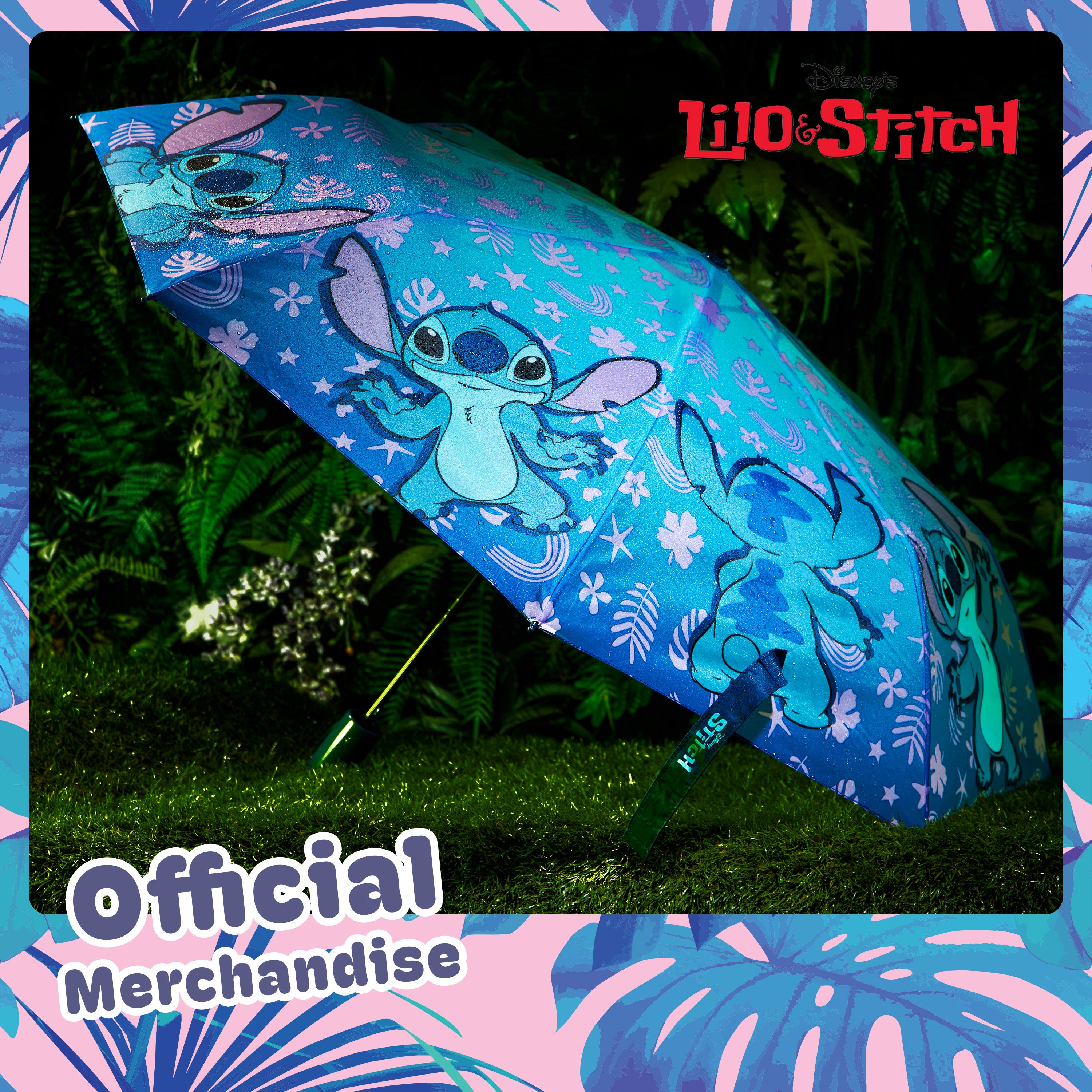 disney-stitch-parapluie-pliable-t-lescopique-enfant-adulte image 2