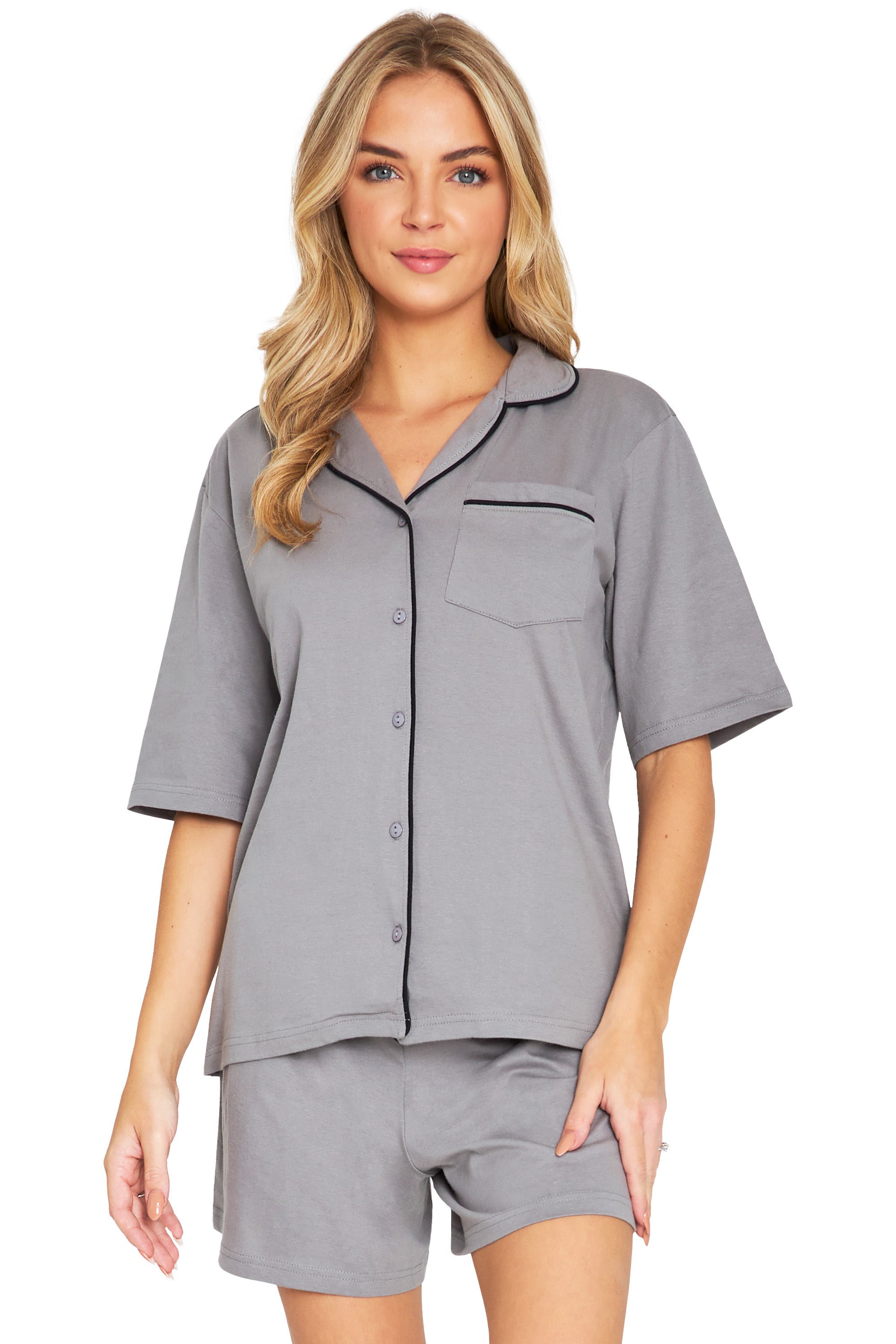citycomfort-pyjama-femme-court-coton-2-pi-ces-rose image 8