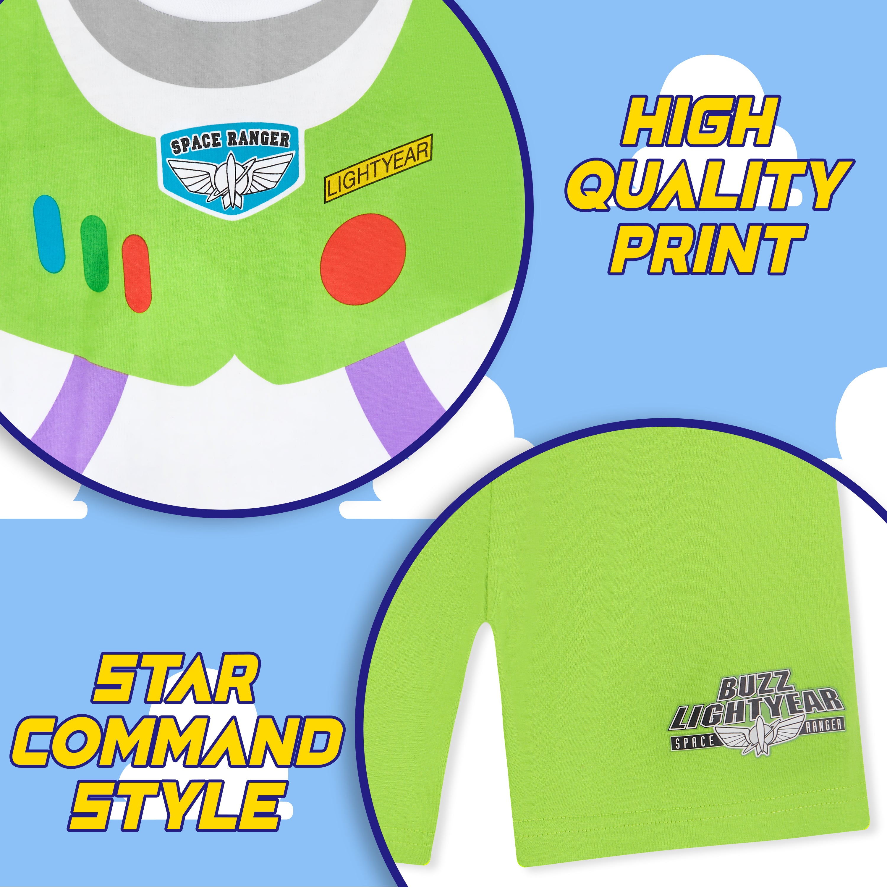 disney-toy-story-pyjama-court-gar-on-buzz-5-6-ans-coton image 5