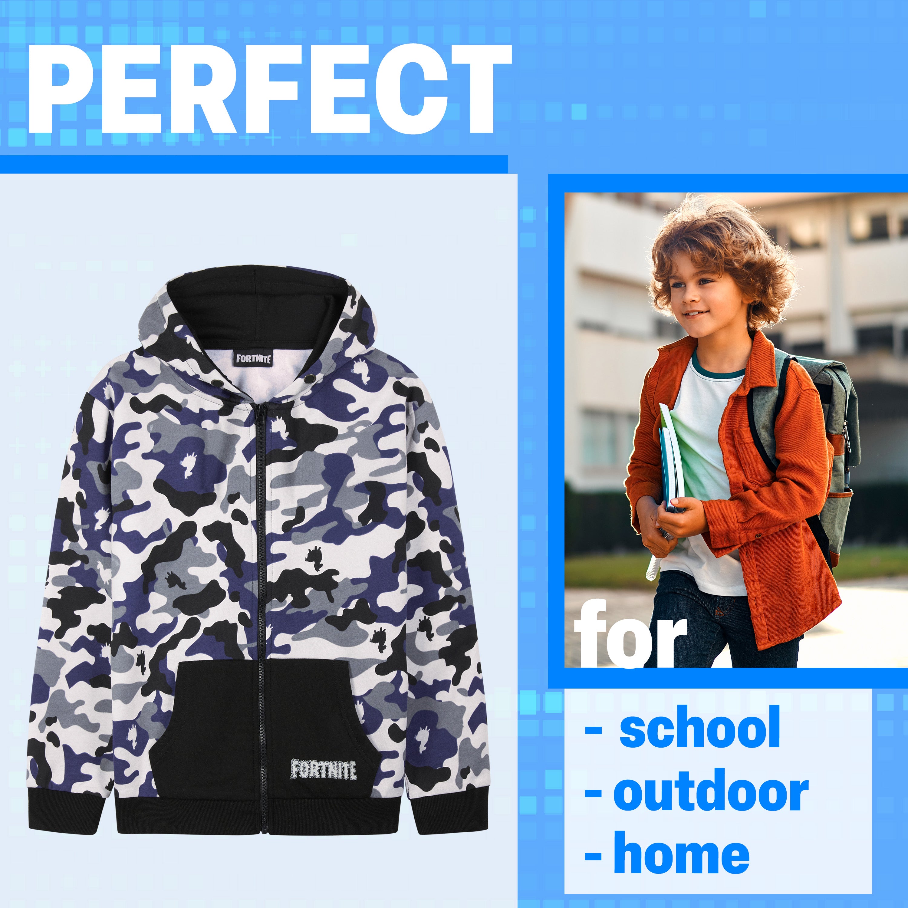 fortnite-sweat-zipp-capuche-gar-on-manches-longues image 2