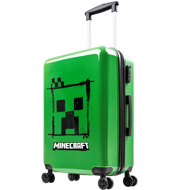 minecraft-creeper-valise-enfant-rigide-verte-46l-4-roues image 1
