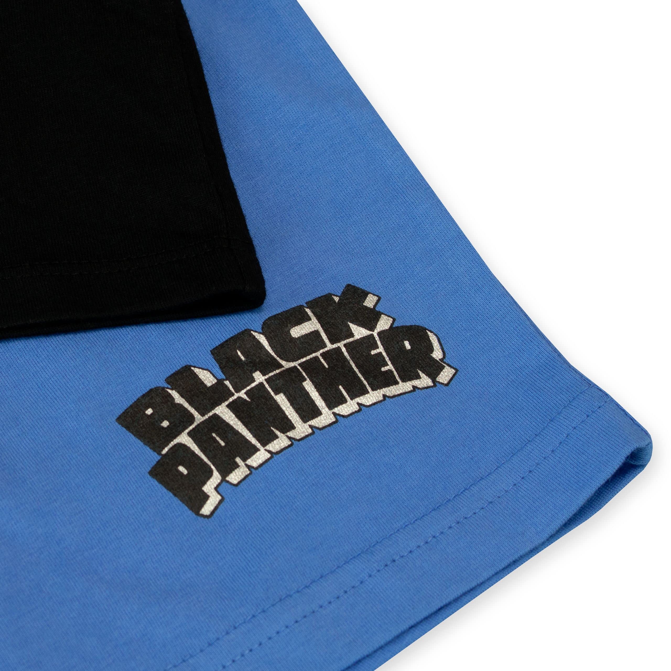 marvel-black-panther-ensemble-t-shirt-short-gar-on-9-10-ans-noir image 5