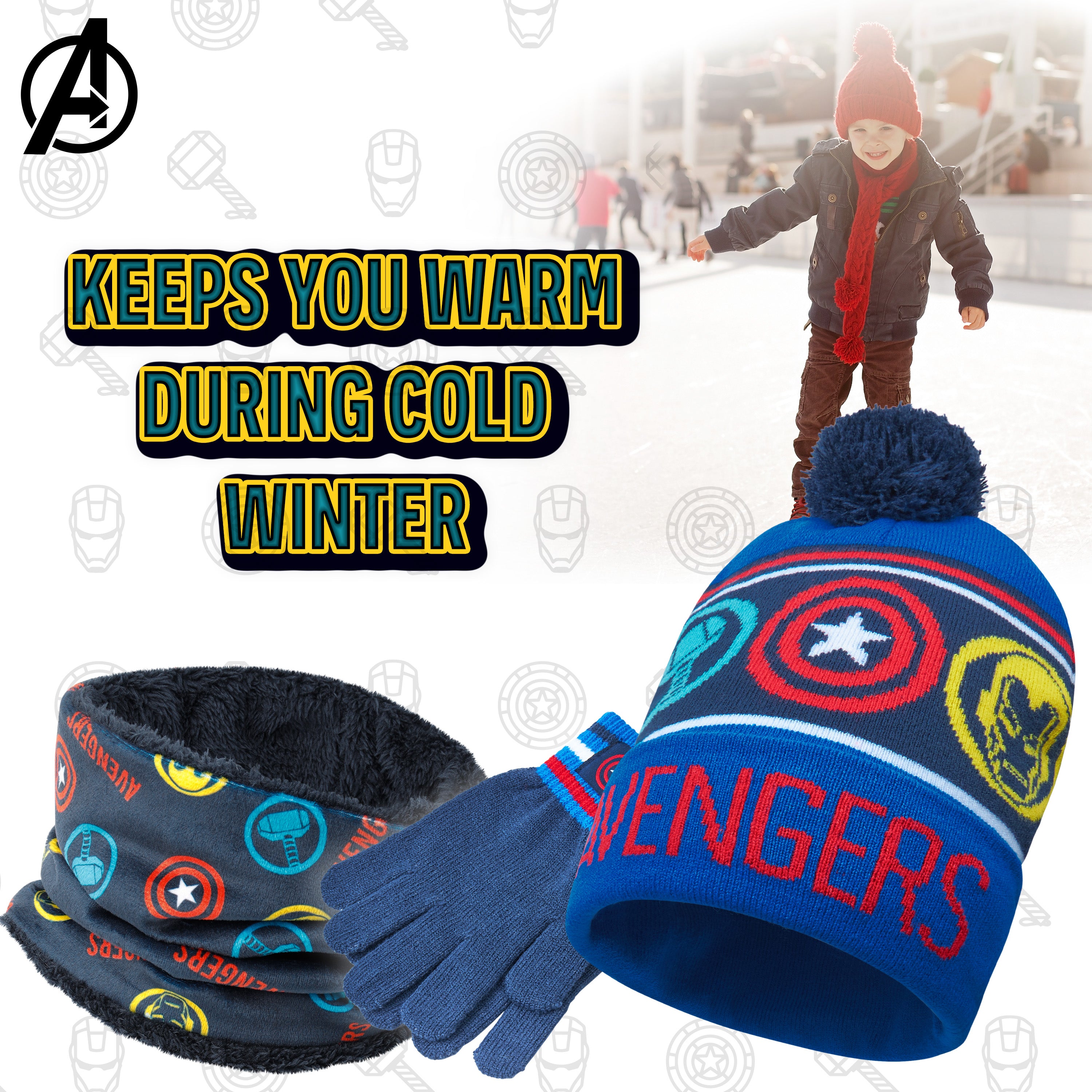 marvel-avengers-ensemble-hiver-gar-on-bonnet-charpe-gants image 6