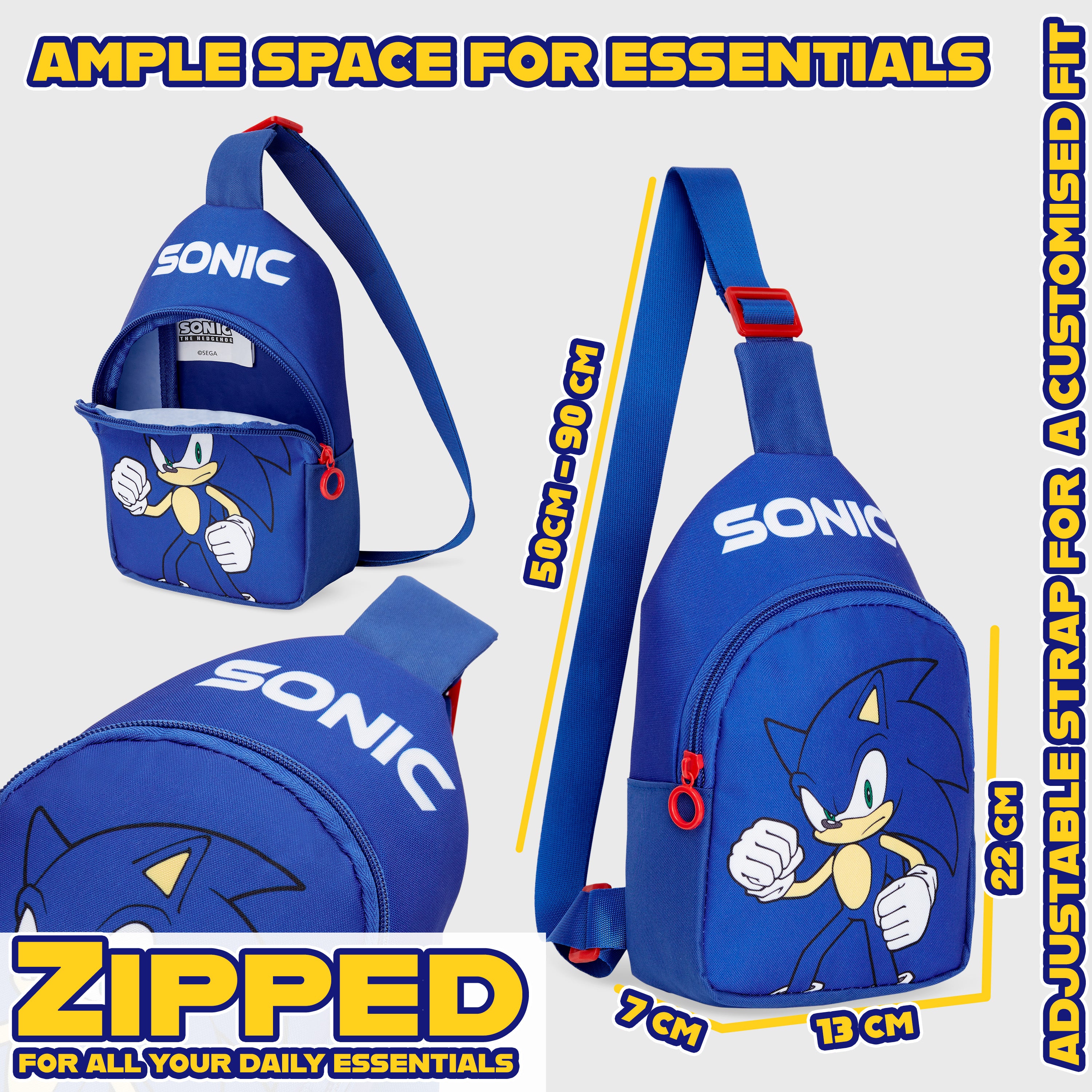 sonic-sac-bandouli-re-enfant-bleu-compartiment-zipp-sangle-r-glable image 6