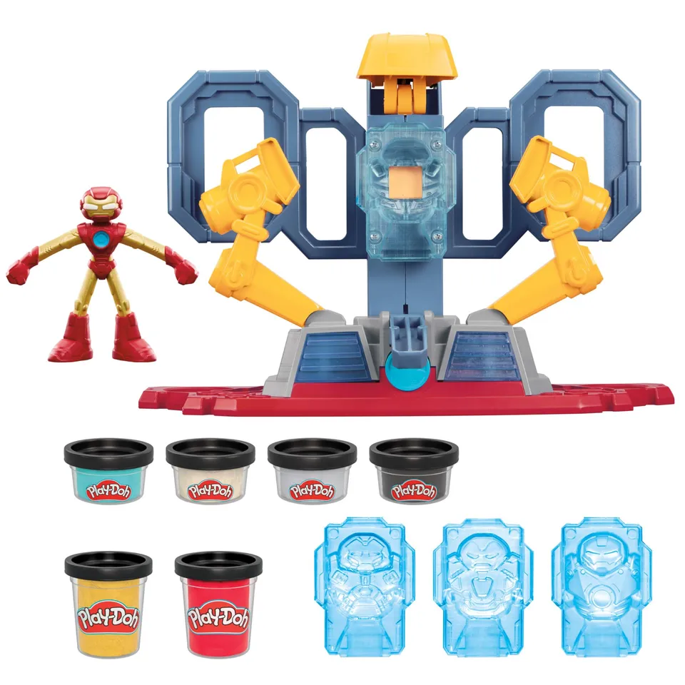 play-doh-marvel-iron-man-fabrique-d-armures-p-te-modeler image 1