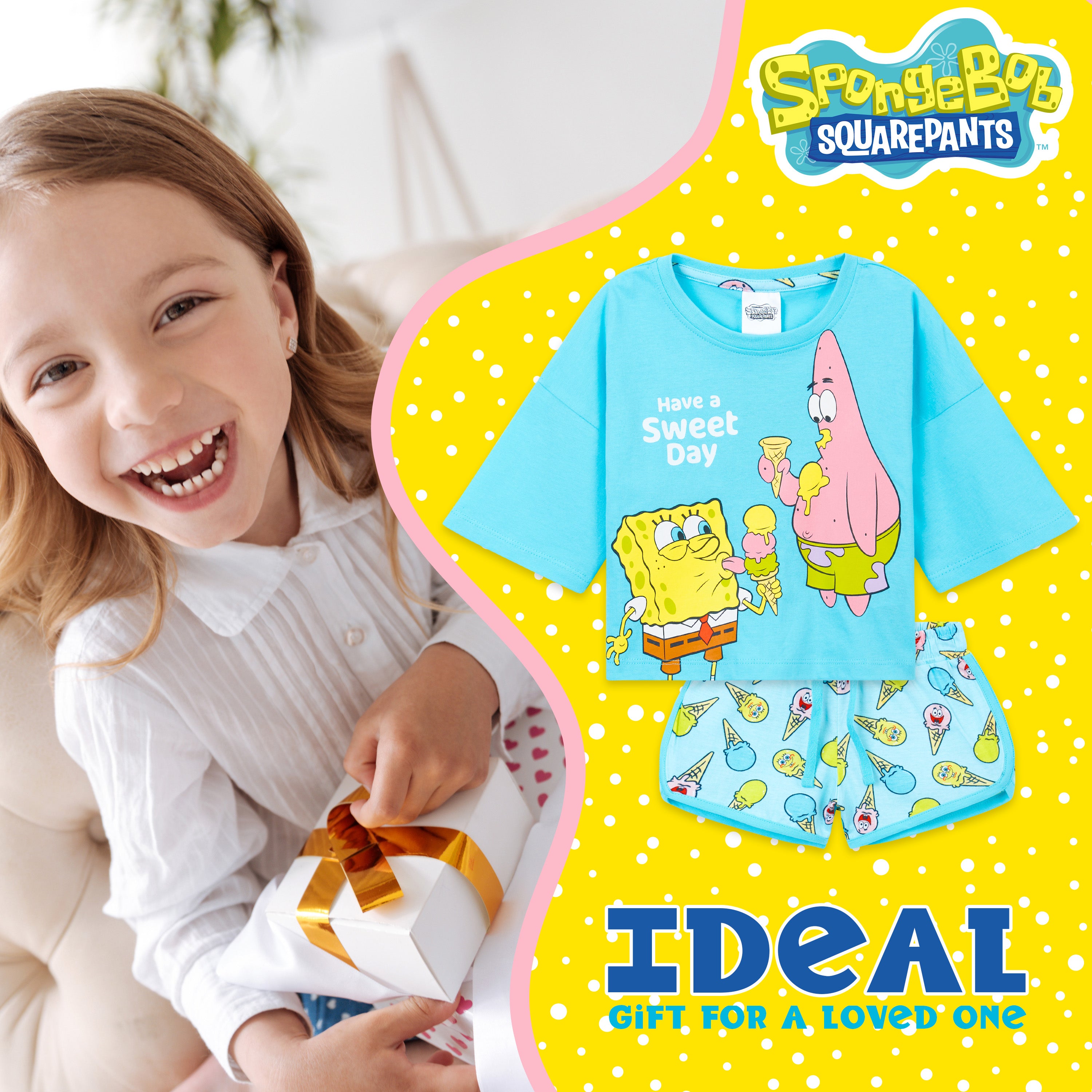 bob-l-ponge-girls-pyjama-fille-short-coton-3-14-ans image 3