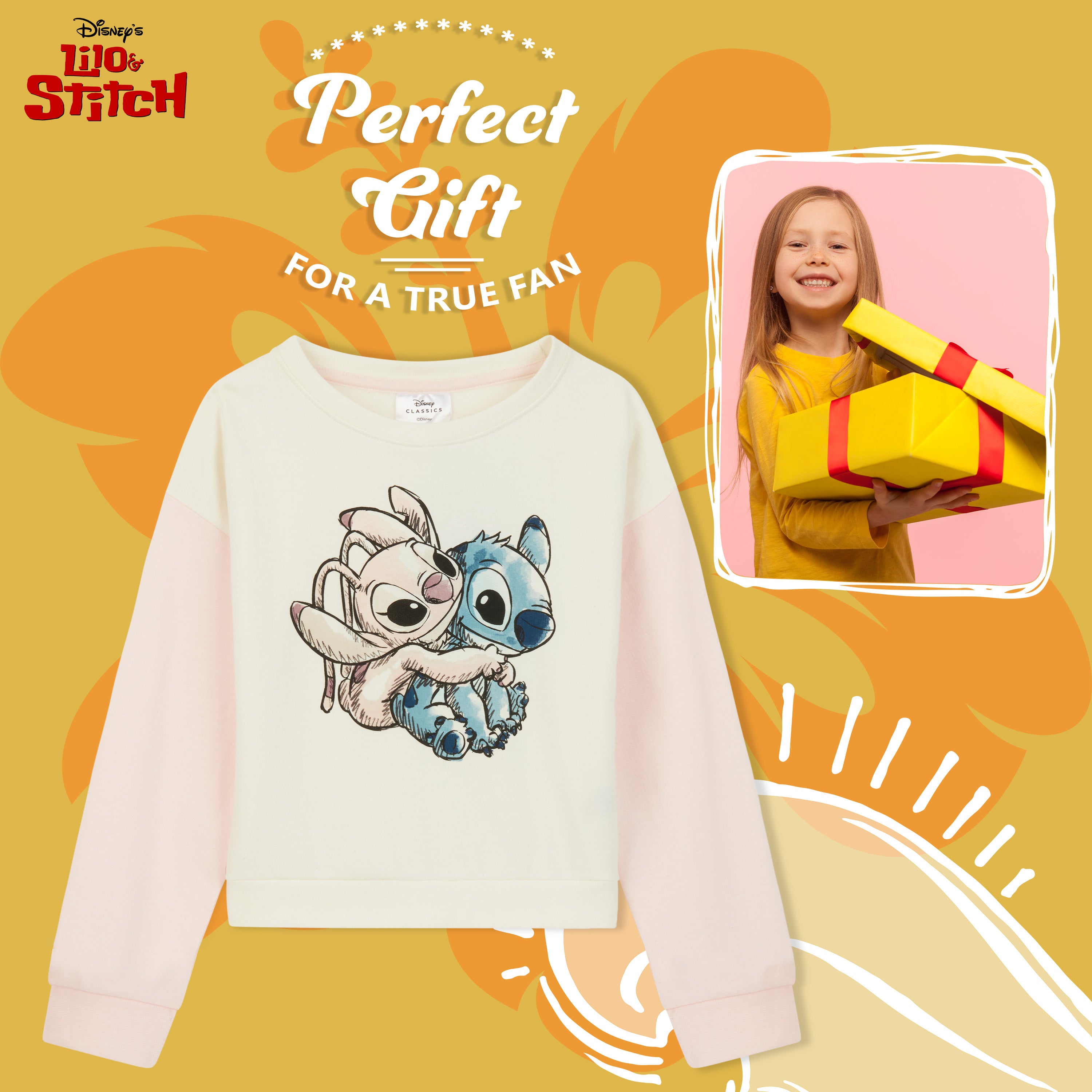 disney-stitch-sweat-cropped-fille-7-14-ans-coton image 2