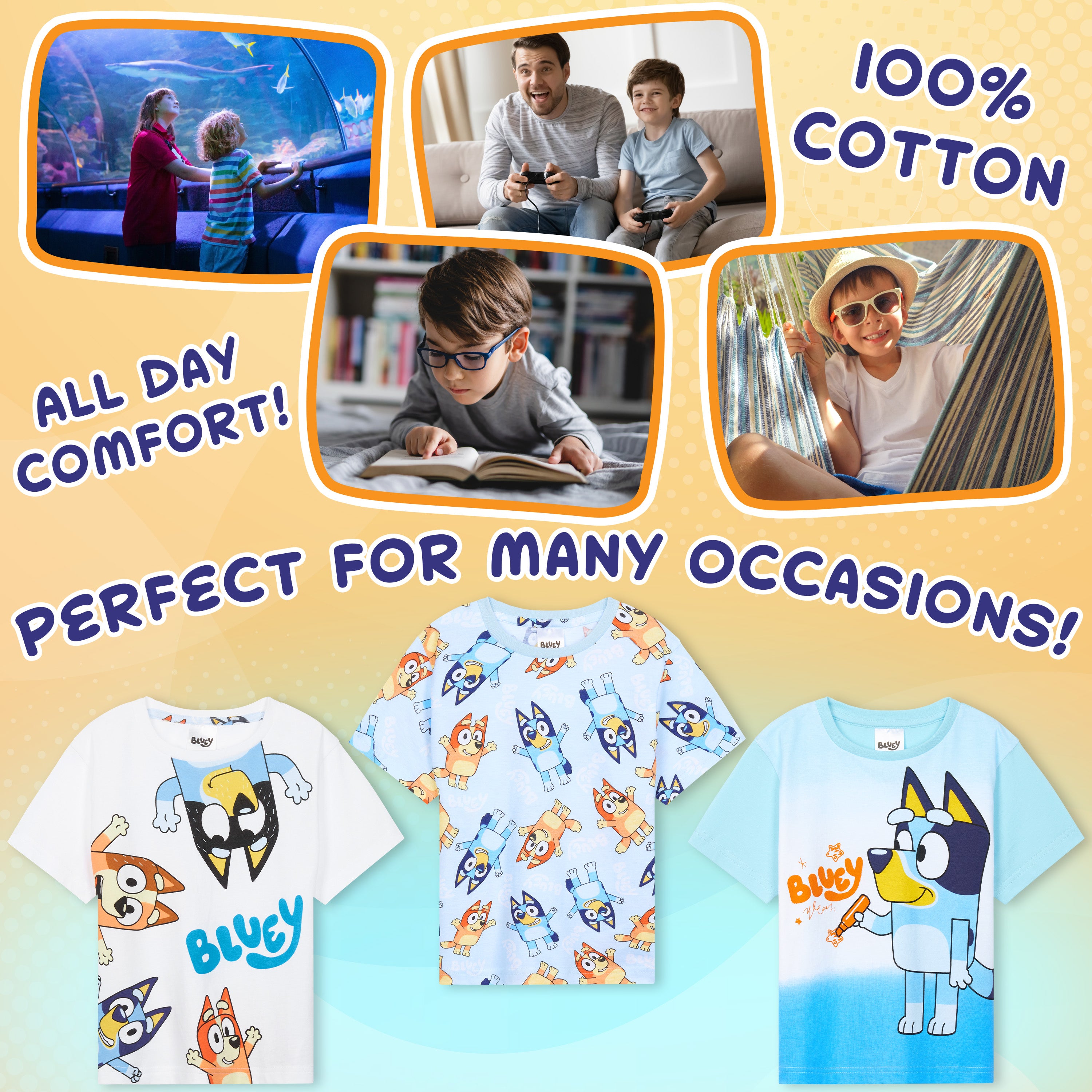 get-trend-boys-lot-3-t-shirts-gar-on-bluey-7-8-ans-coton image 3