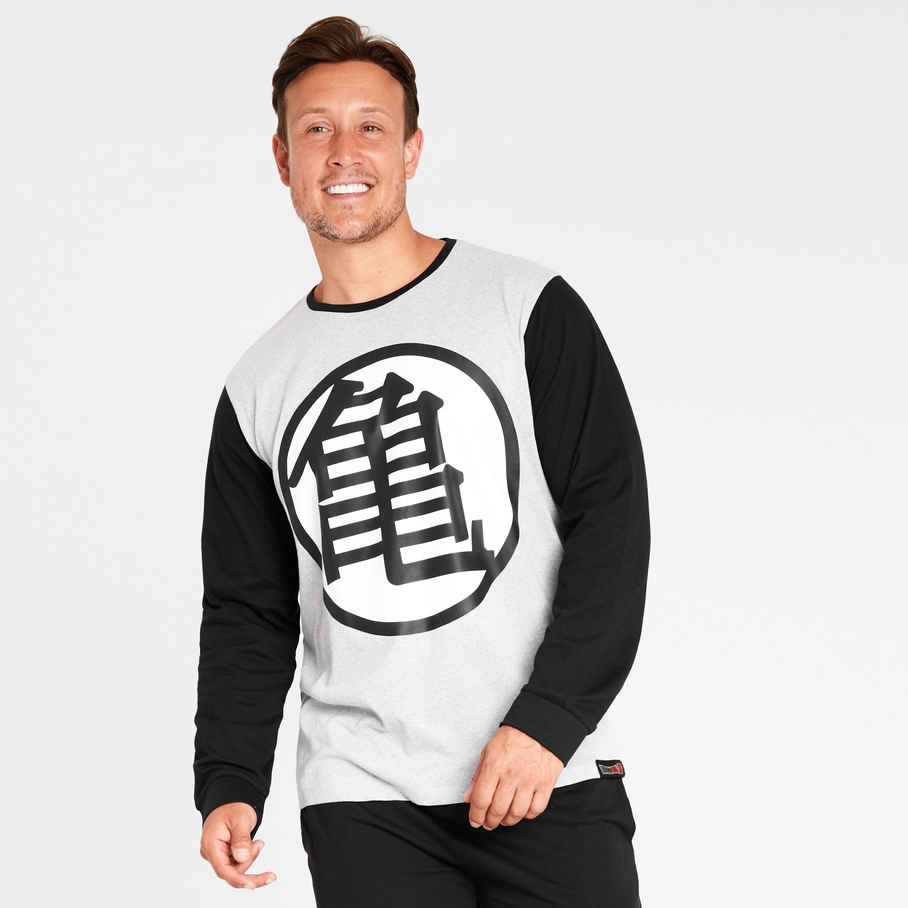 dragon-ball-z-pyjama-homme-manches-longues-noir-gris-taille-m image 2