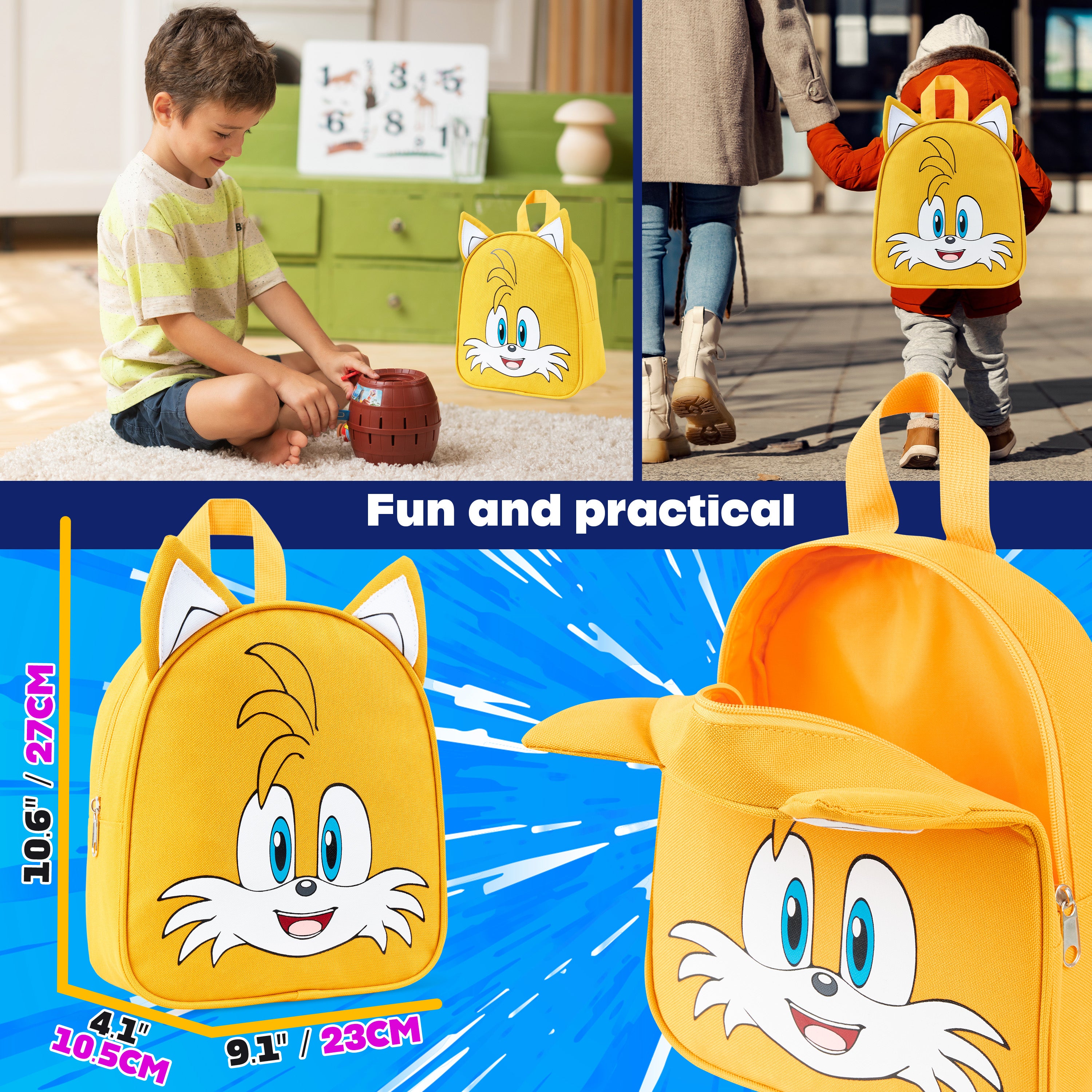 get-trend-sonic-sac-dos-enfant-gamer-l-ger-cr-che-cole image 3