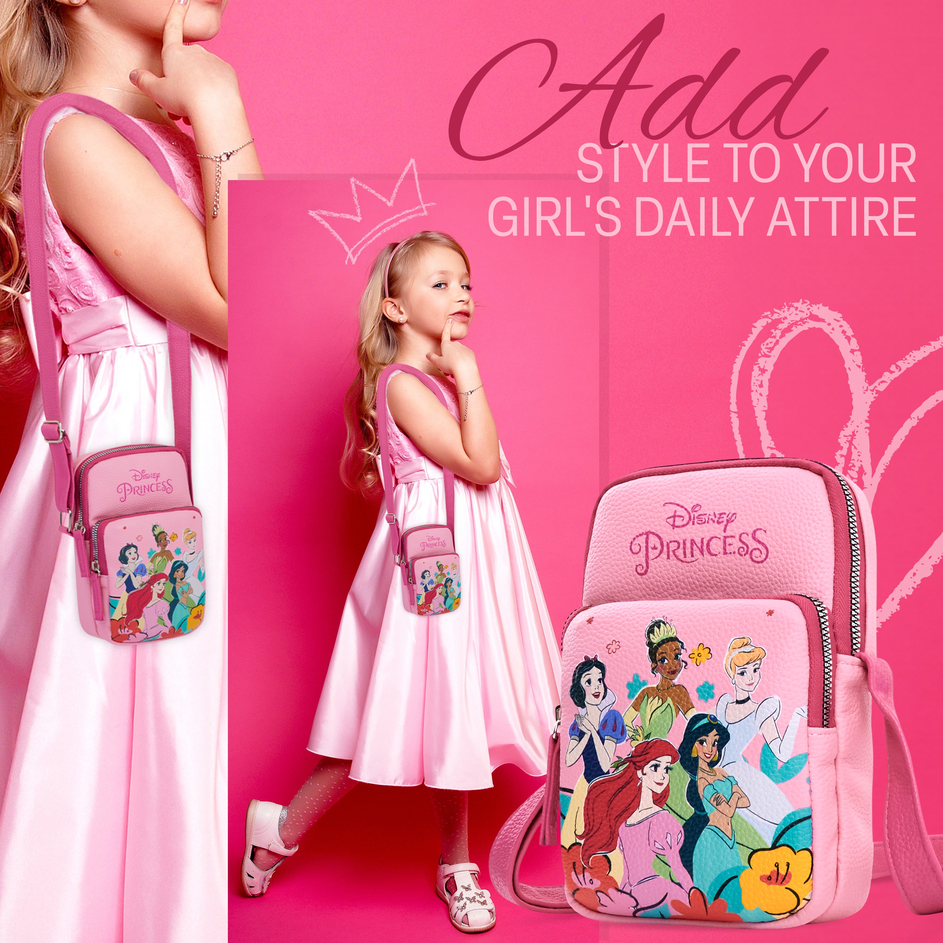 disney-princess-sac-bandouli-re-fille-r-glable-2-poches image 3