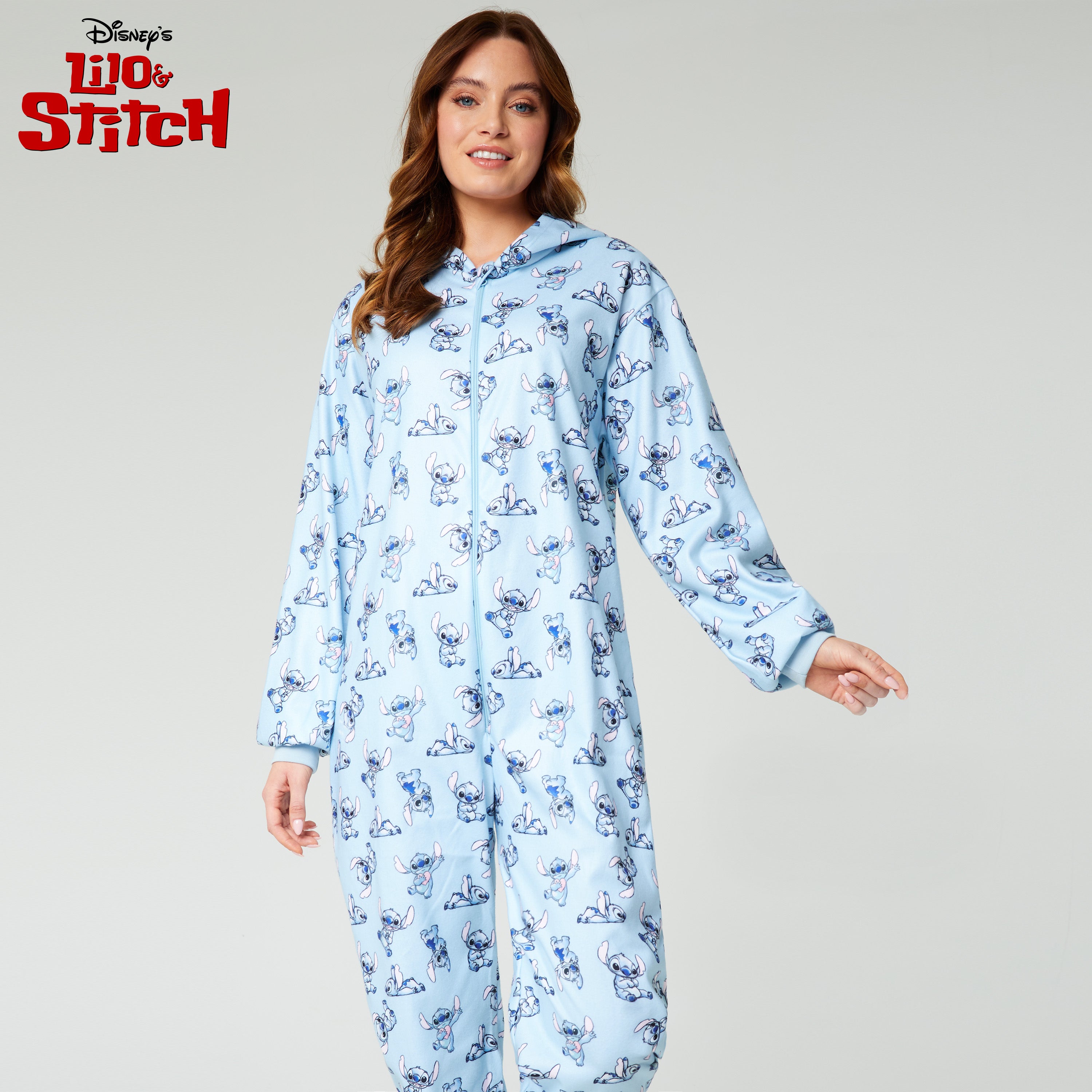disney-stitch-combinaison-pyjama-femme-polaire-bleue image 5