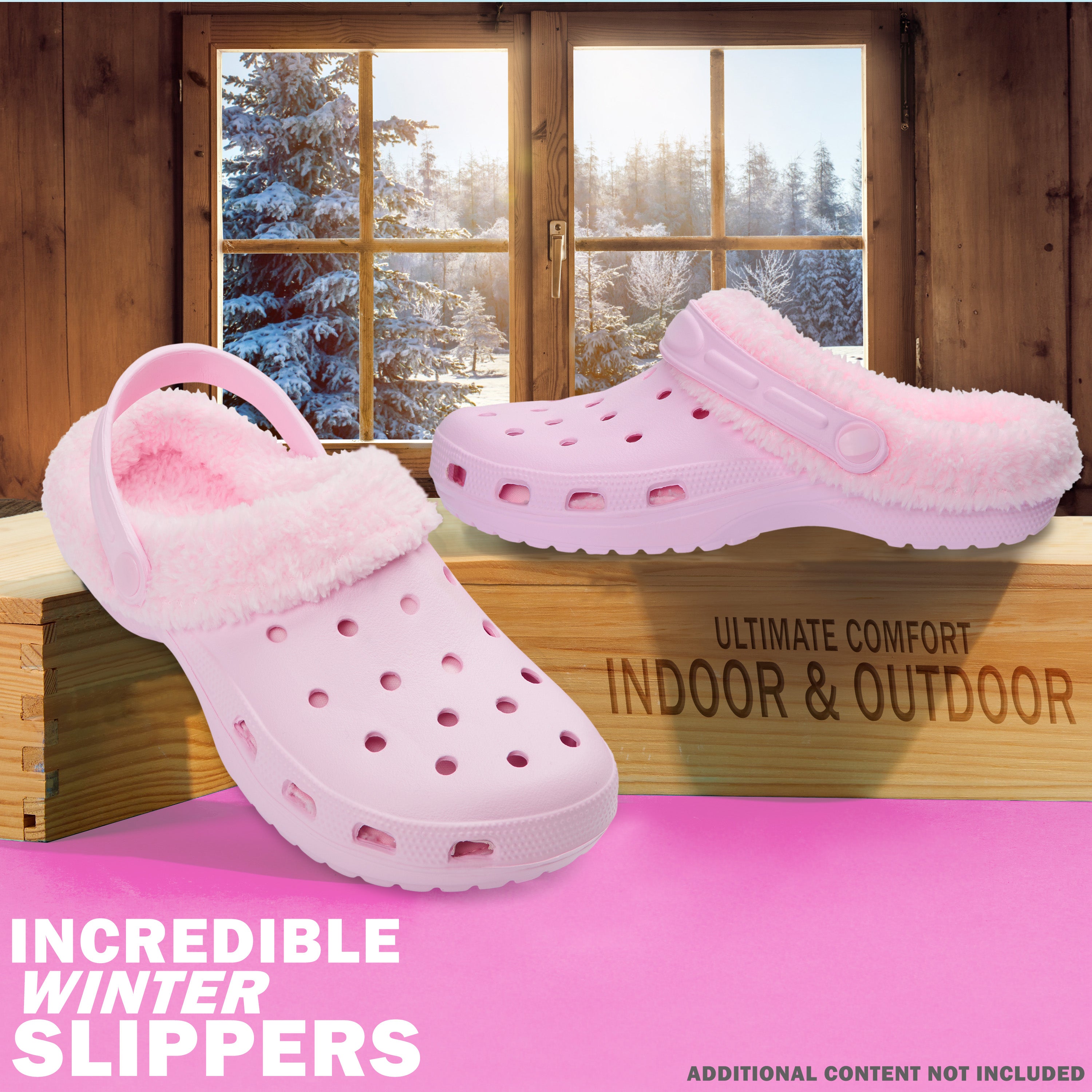 citycomfort-women-sabots-fourr-s-femme-rose-38 image 2