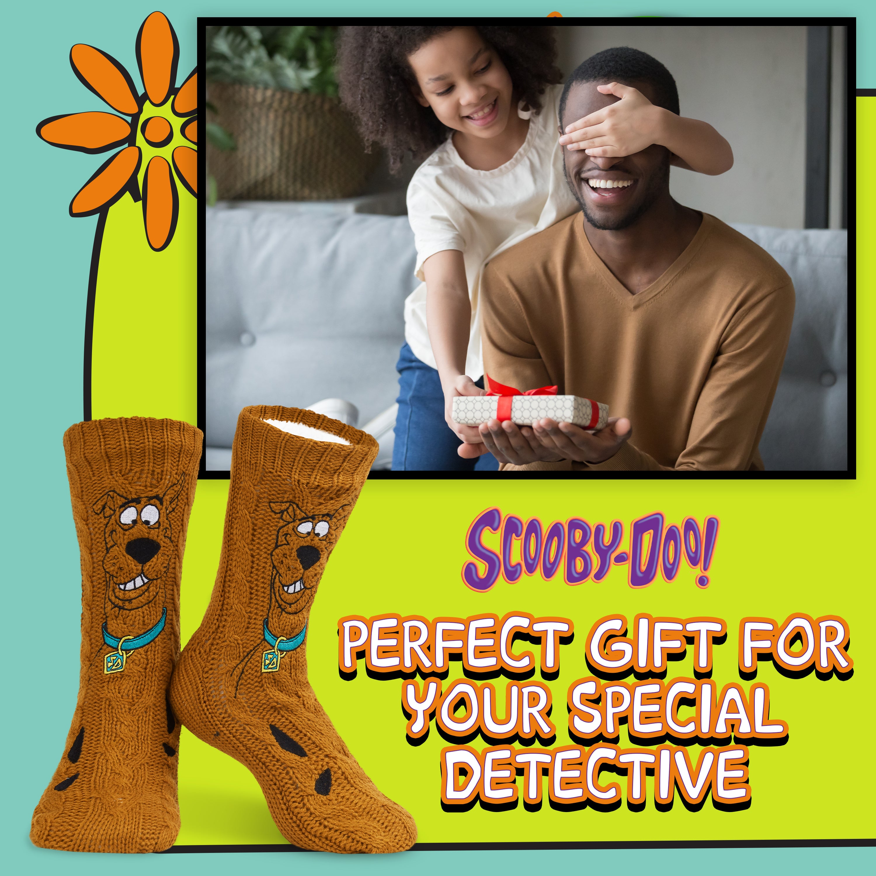 scooby-doo-chaussons-chaussettes-pilou-homme-antid-rapantes image 2
