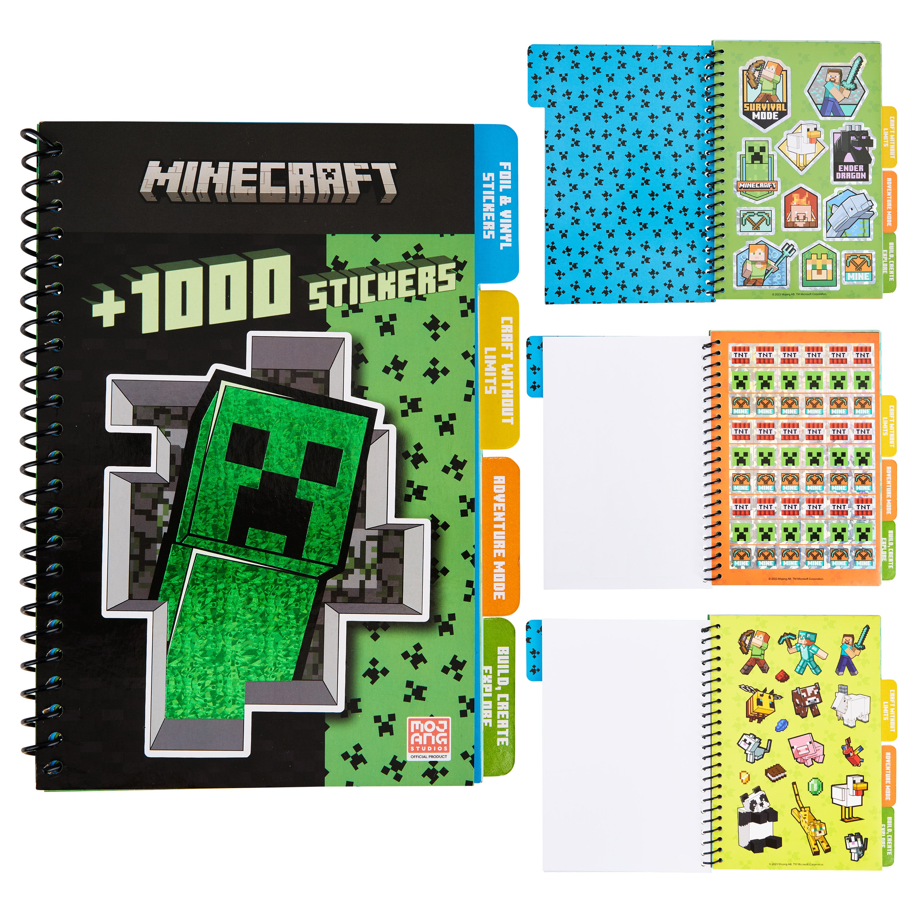 minecraft-livre-stickers-enfant-1000-autocollants-28-planches image 1
