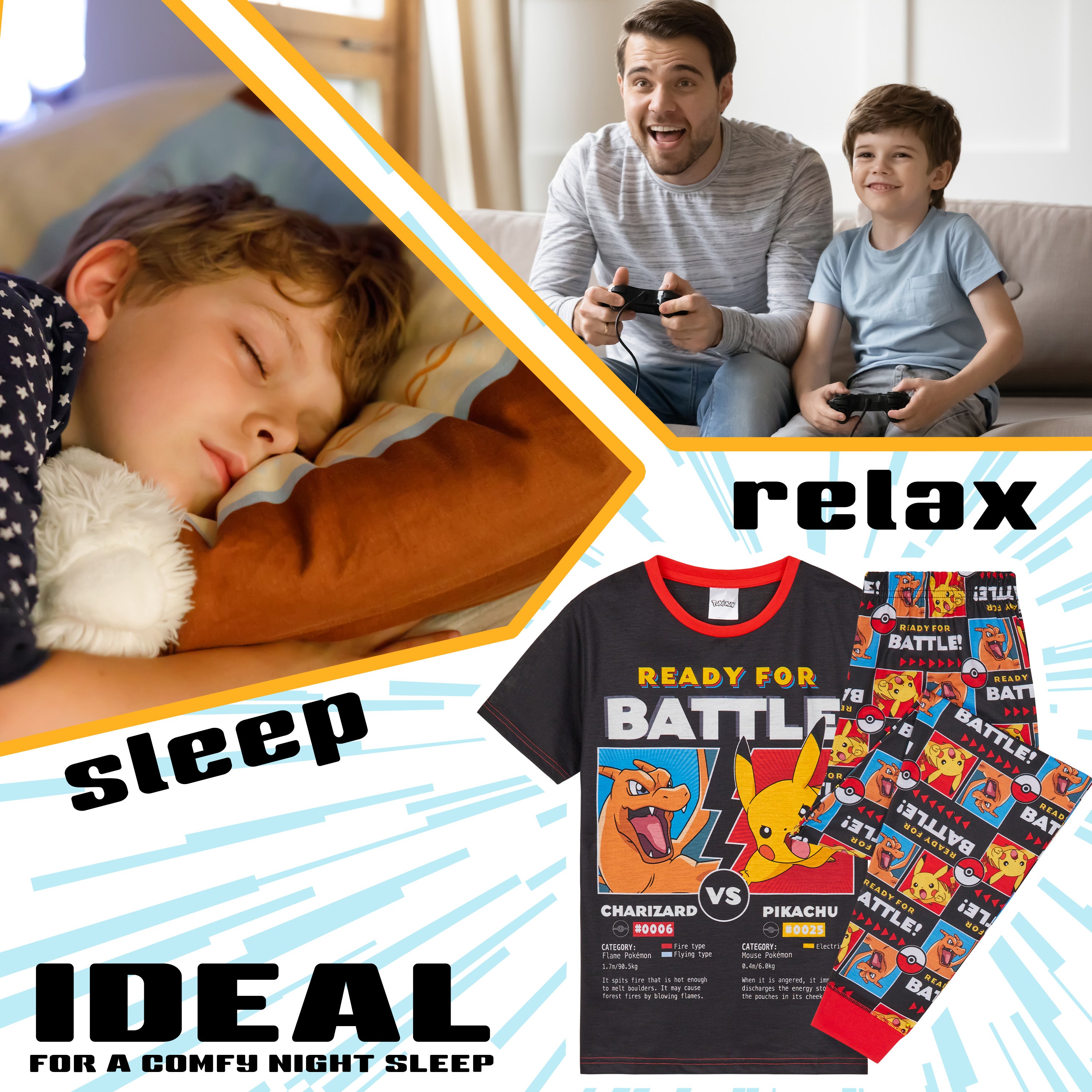 get-trend-boys-pok-mon-aop-pyjama-gar-on-coton-2-pi-ces image 5