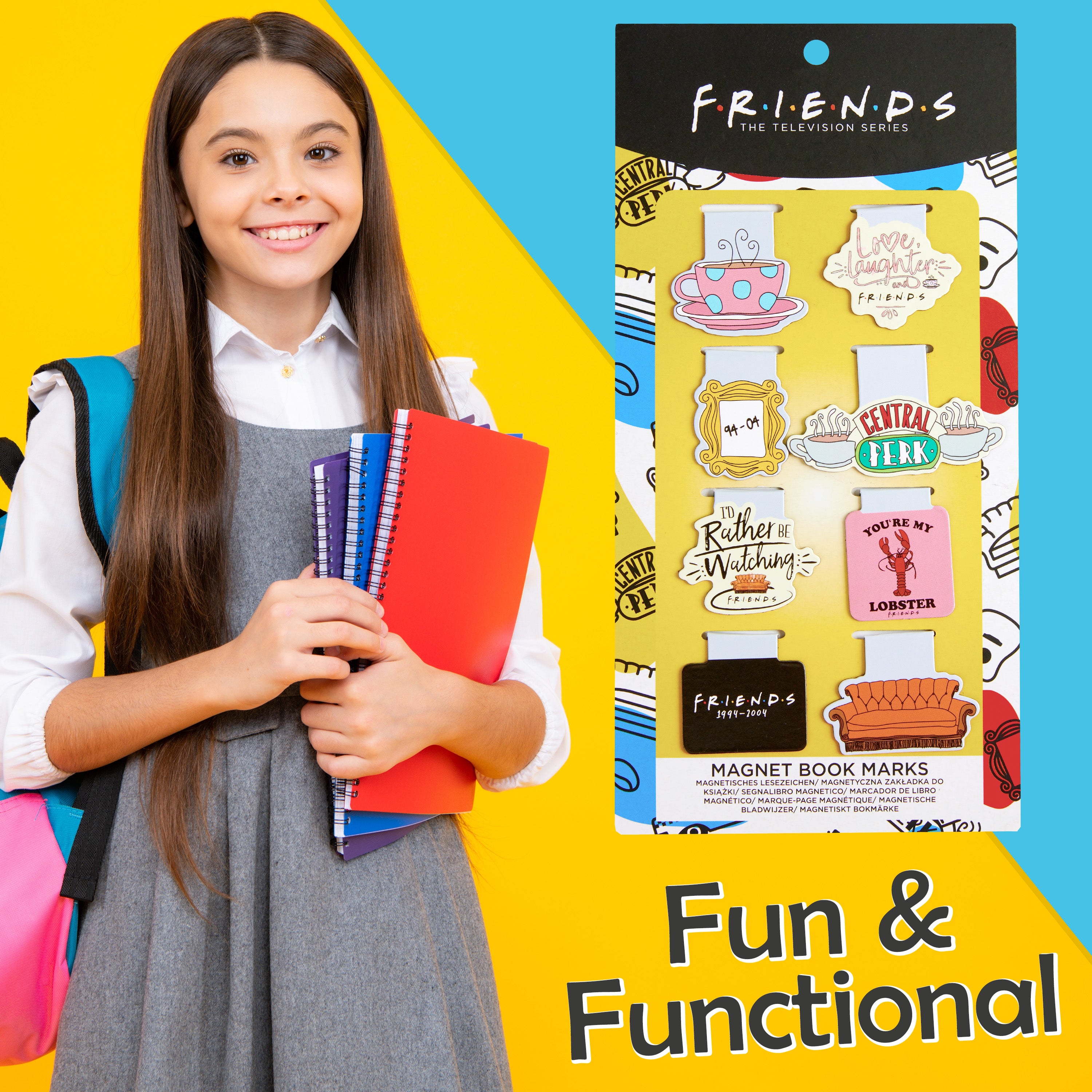 friends-marque-page-magnetique-lot-de-8-lecture-ecole image 3