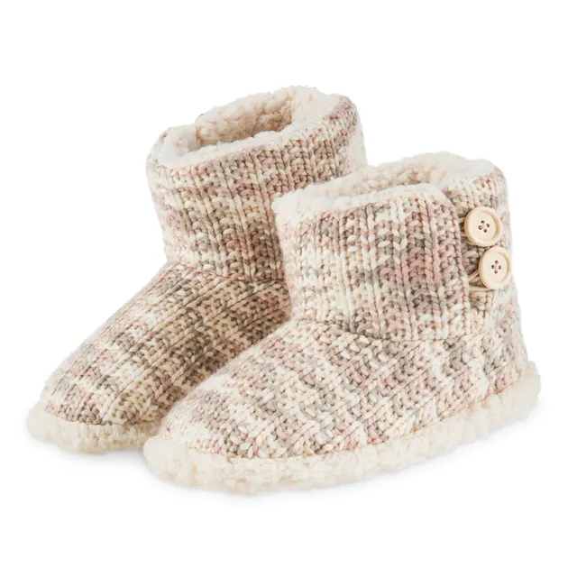 citycomfort-pantoufles-bottines-femme-tricot-fourrure image 1