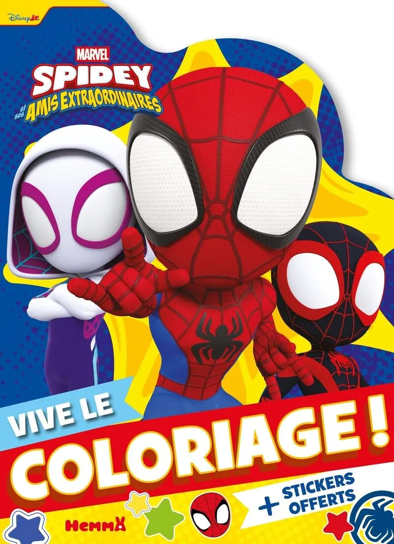 marvel-spidey-vive-le-coloriage-livre-stickers-4-ans image 1