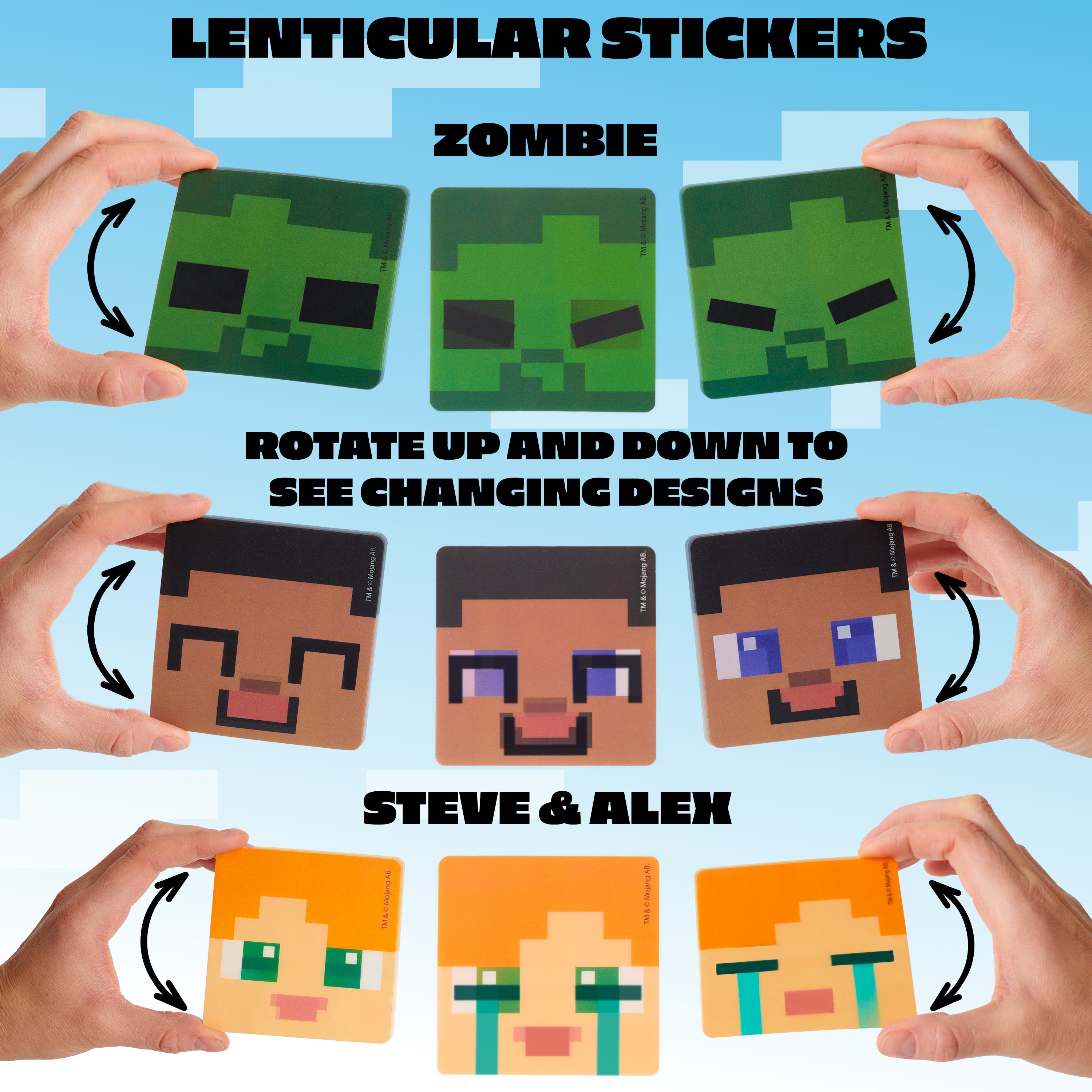 minecraft-stickers-3d-enfant-lot-de-5-effet-lenticulaire image 3
