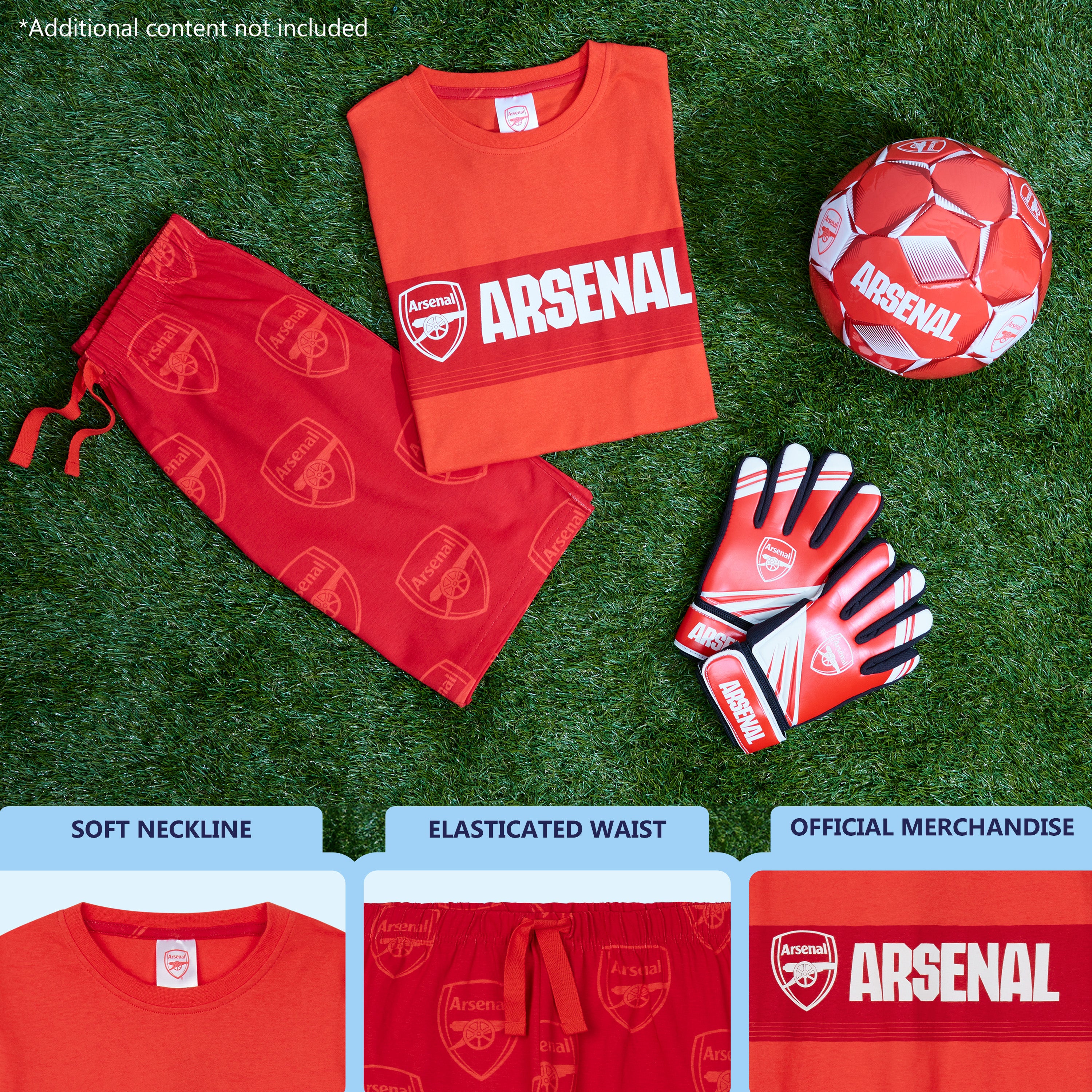 get-trend-boys-arsenal-pyjama-gar-on-short-coton-rouge image 5