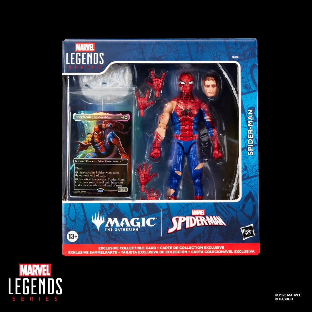 marvel-legends-spider-man-combat-endommag-figurine-carte-magic image 2
