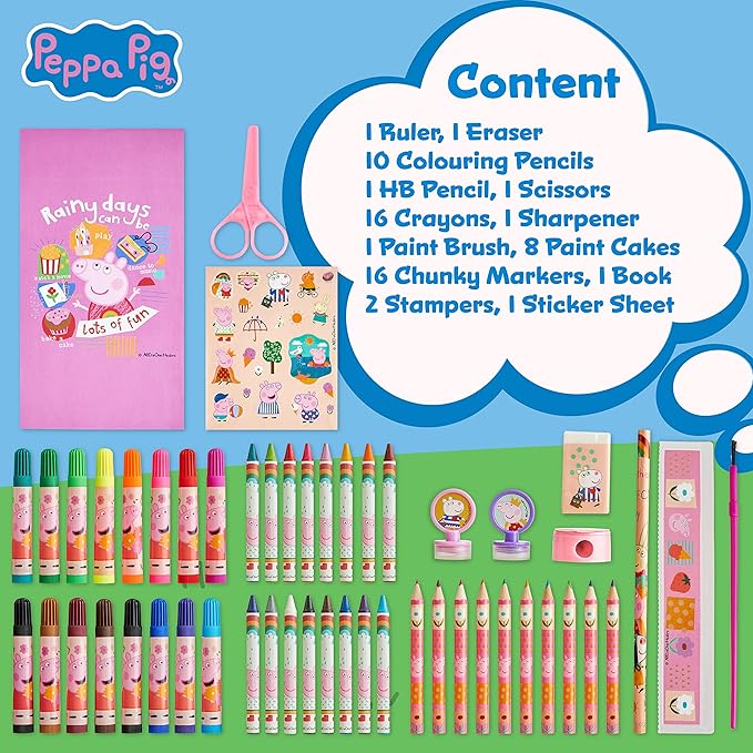 peppa-pig-mallette-dessin-enfant-set-40-pi-ces-valise-rose image 1