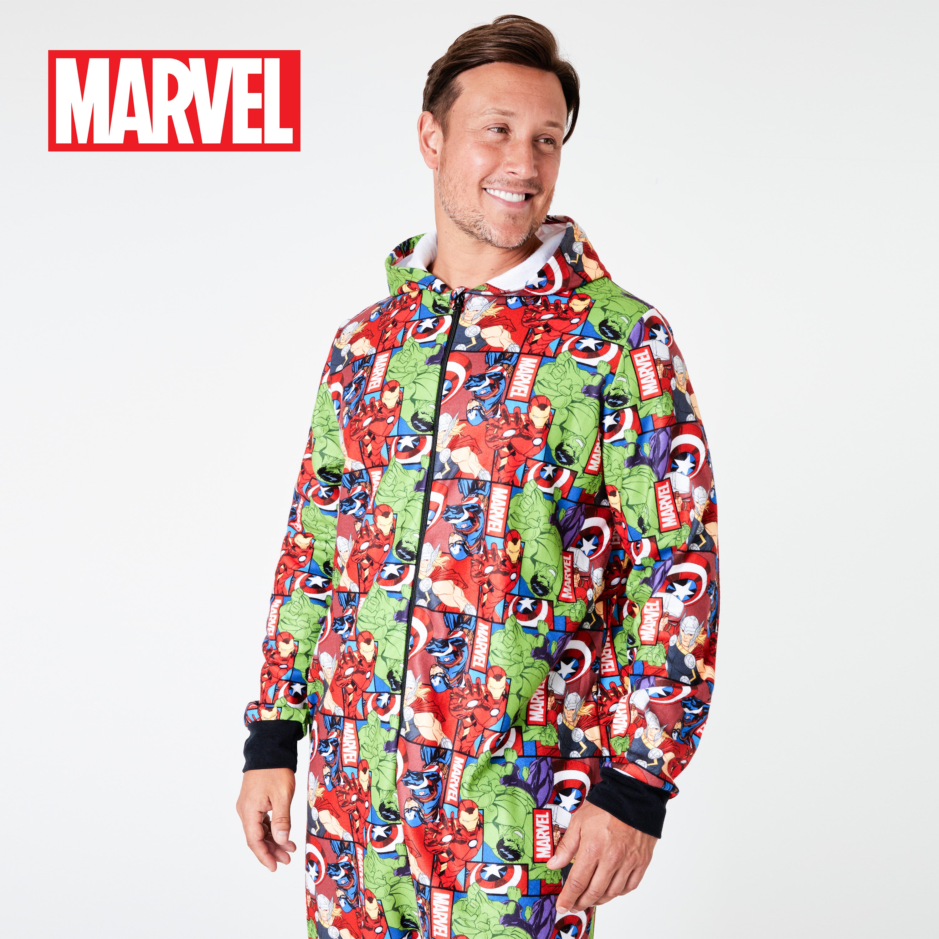 marvel-avengers-combinaison-pyjama-homme-polaire-capuche image 2