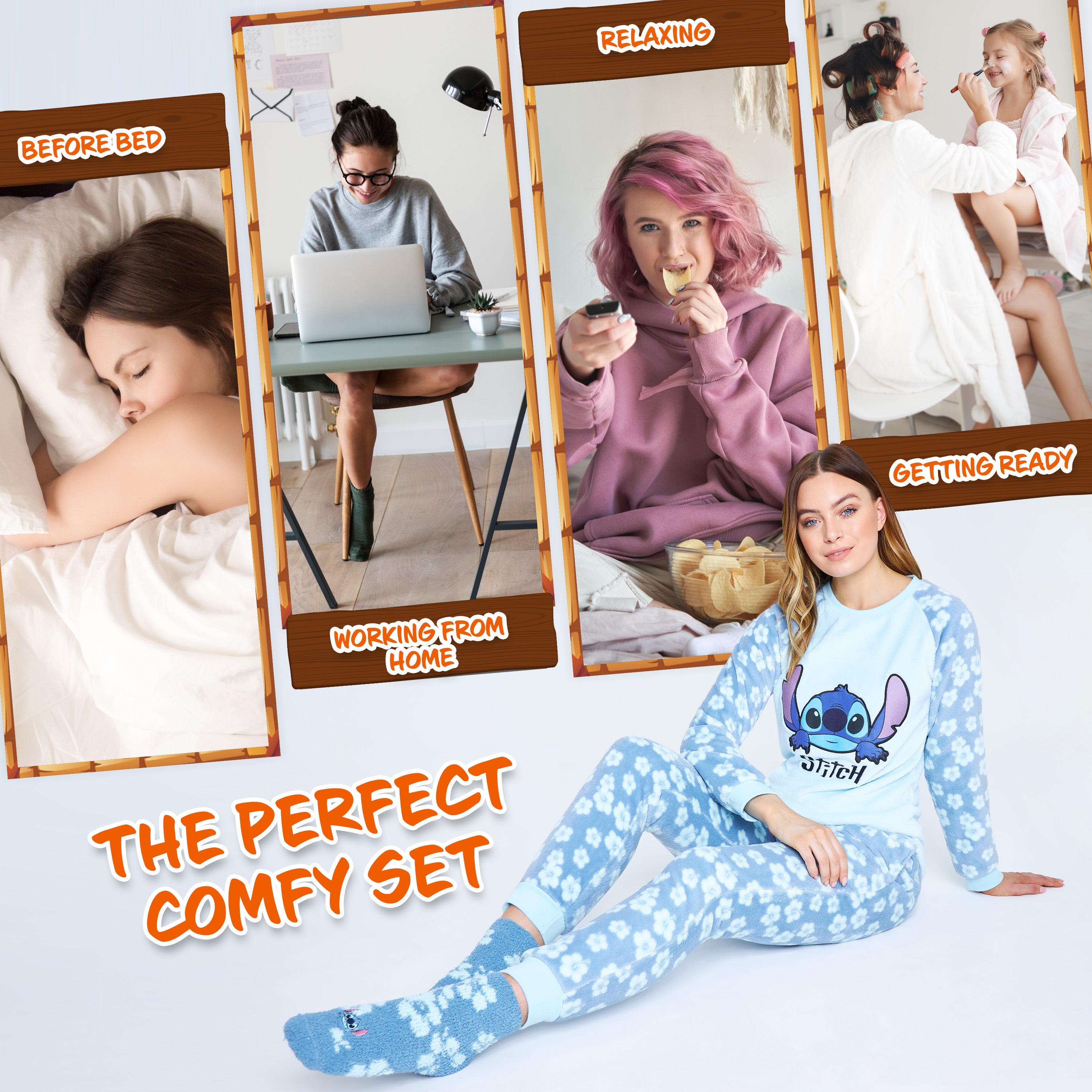 disney-stitch-pyjama-polaire-femme-coffret-chaussettes image 5