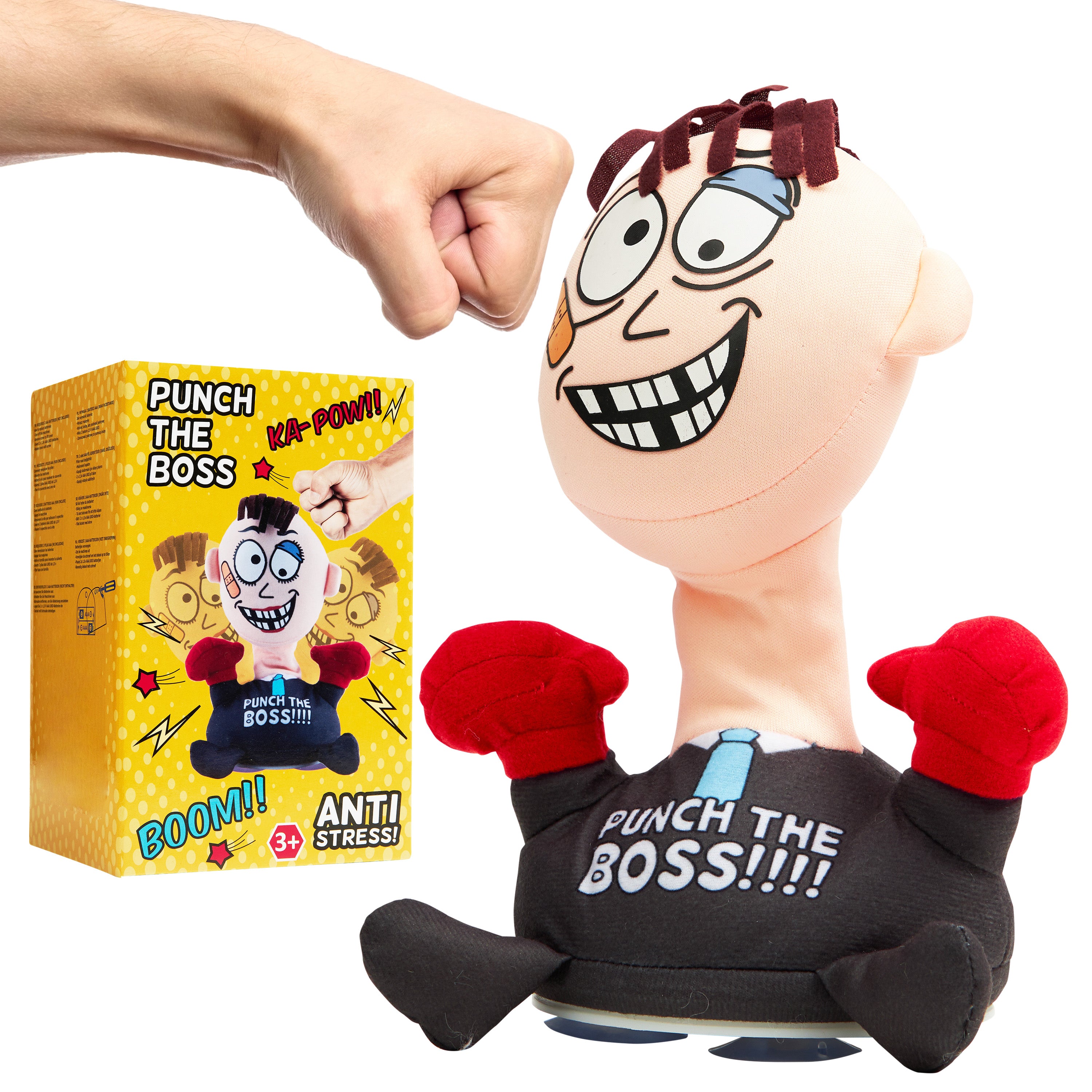 kreativekraft-punch-the-boss-jouet-anti-stress-bureau-gris image 2