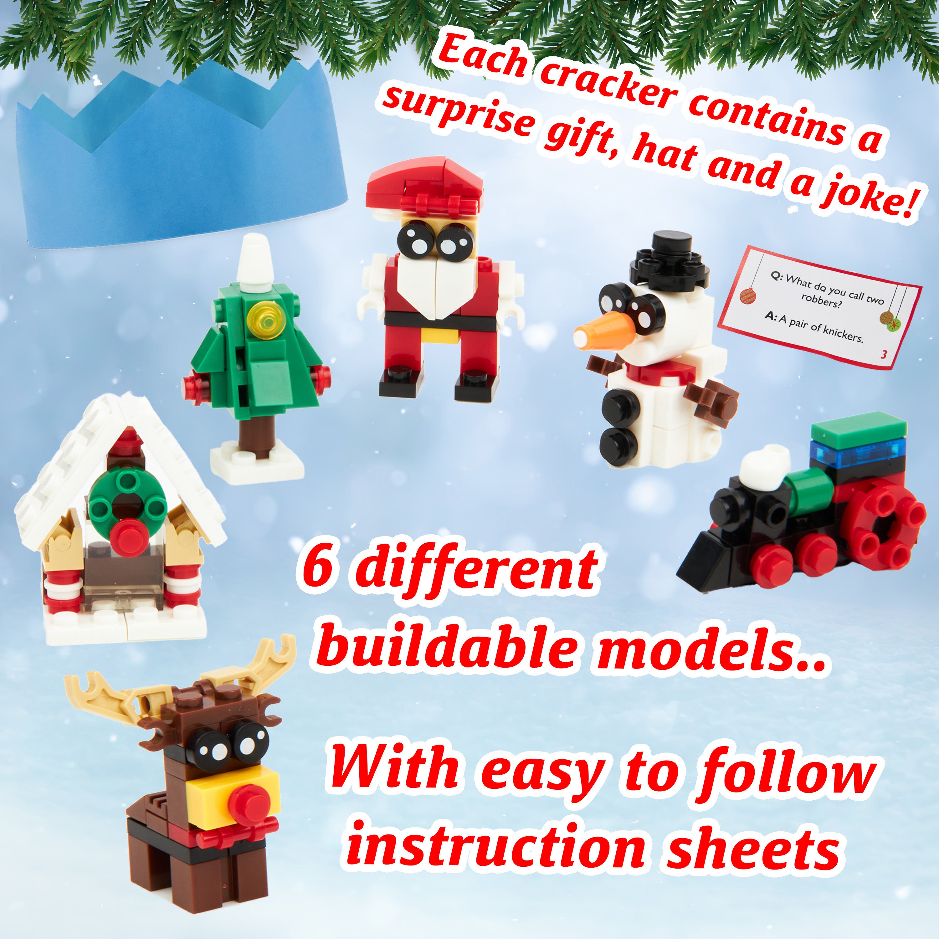 kreativekraft-christmas-crackers-p-tards-de-no-l-lot-de-6-block-toys image 3