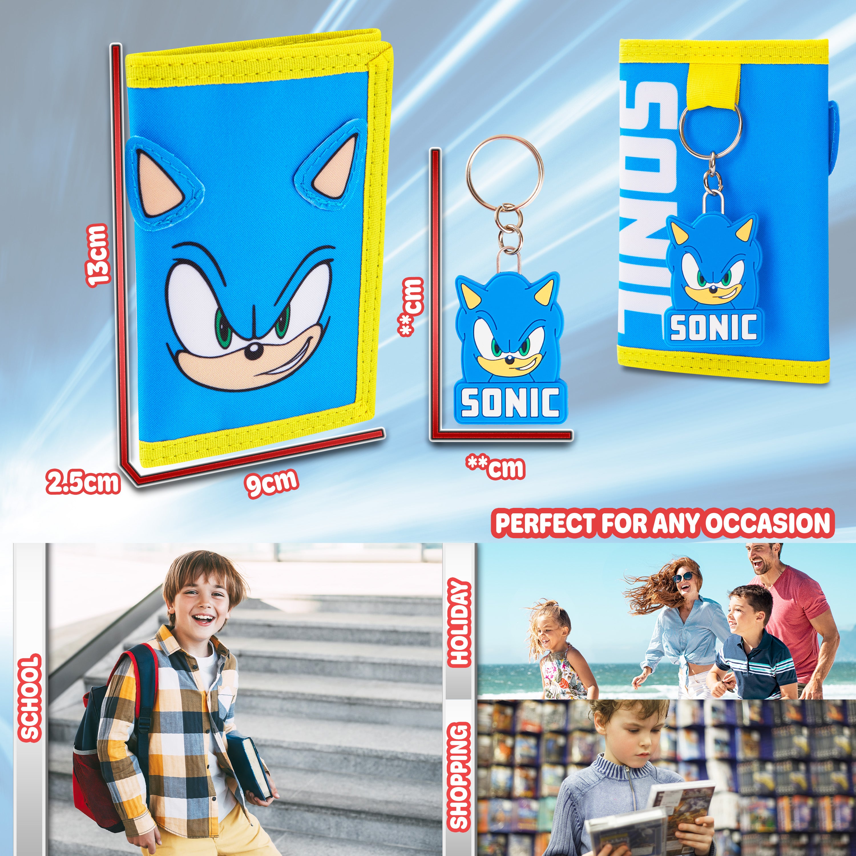 sonic-portefeuille-gar-on-porte-monnaie-porte-cl-s-bleu image 5