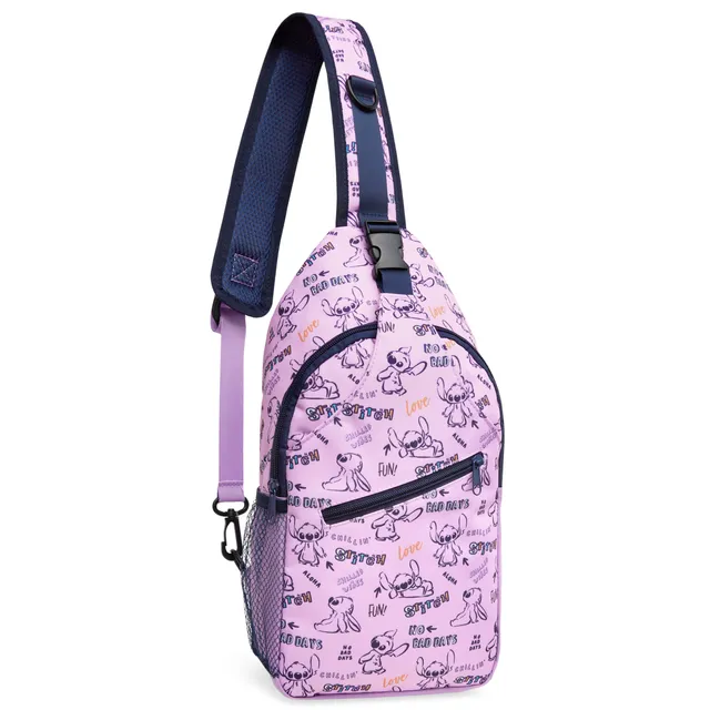 disney-stitch-sac-bandouli-re-fille-r-glable-4-poches image 1