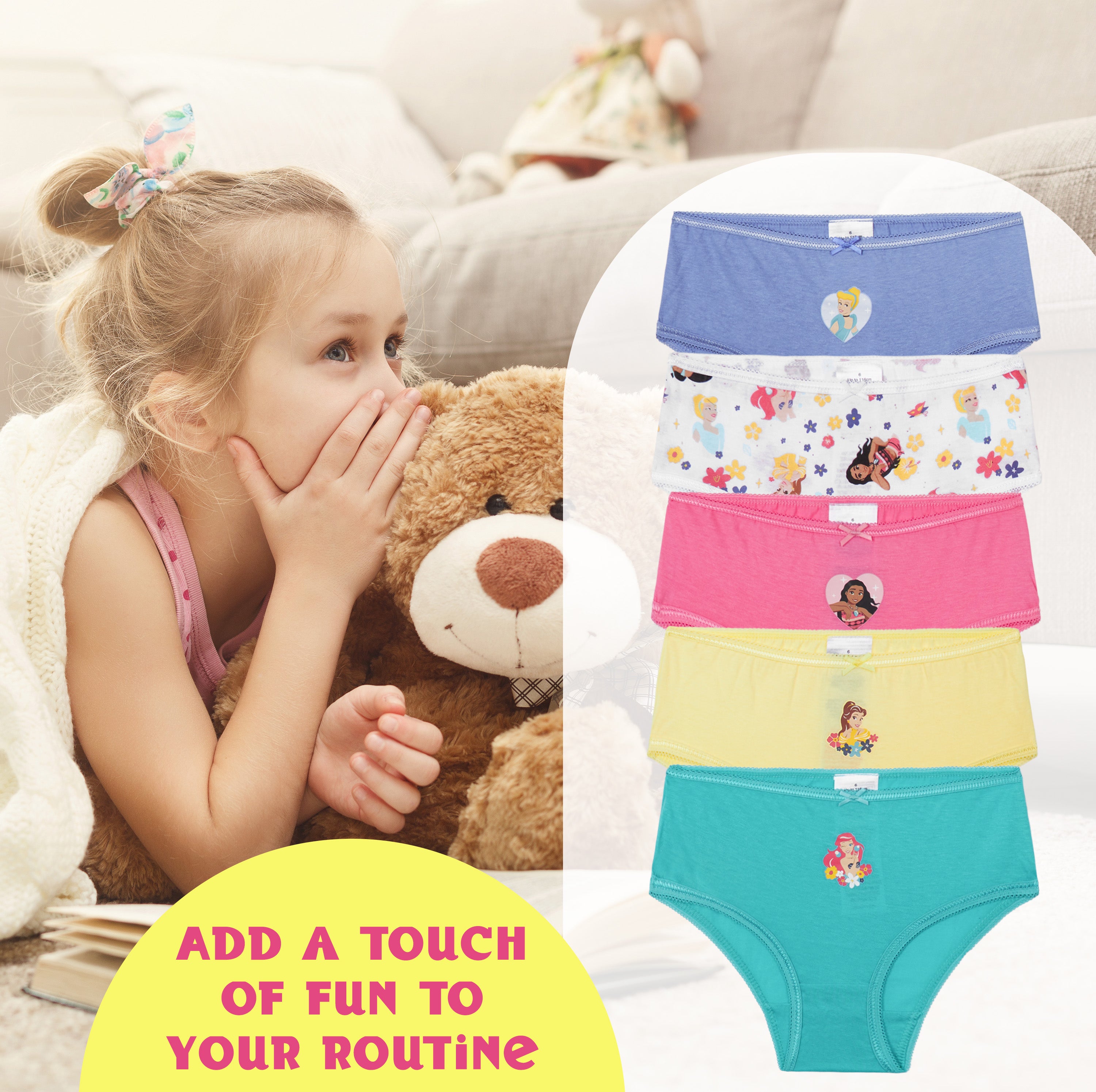 disney-princess-culotte-fille-coton-5-6-ans-lot image 2