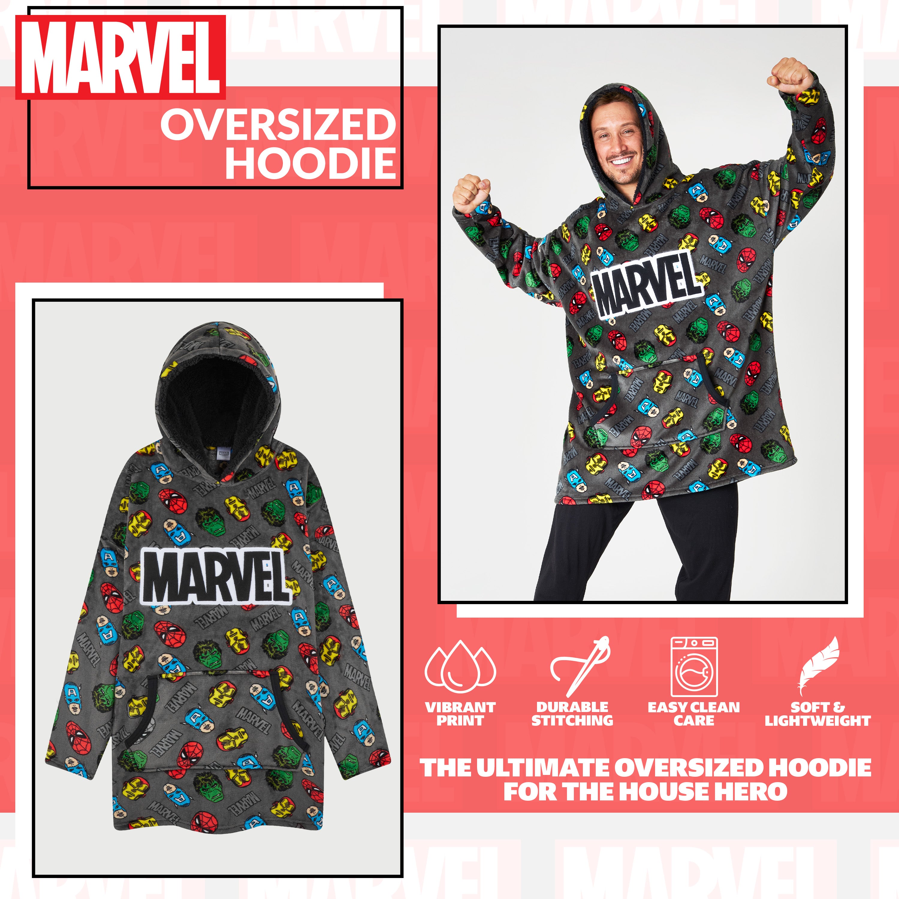 get-trend-marvel-sweat-plaid-homme-polaire-iron-man image 4