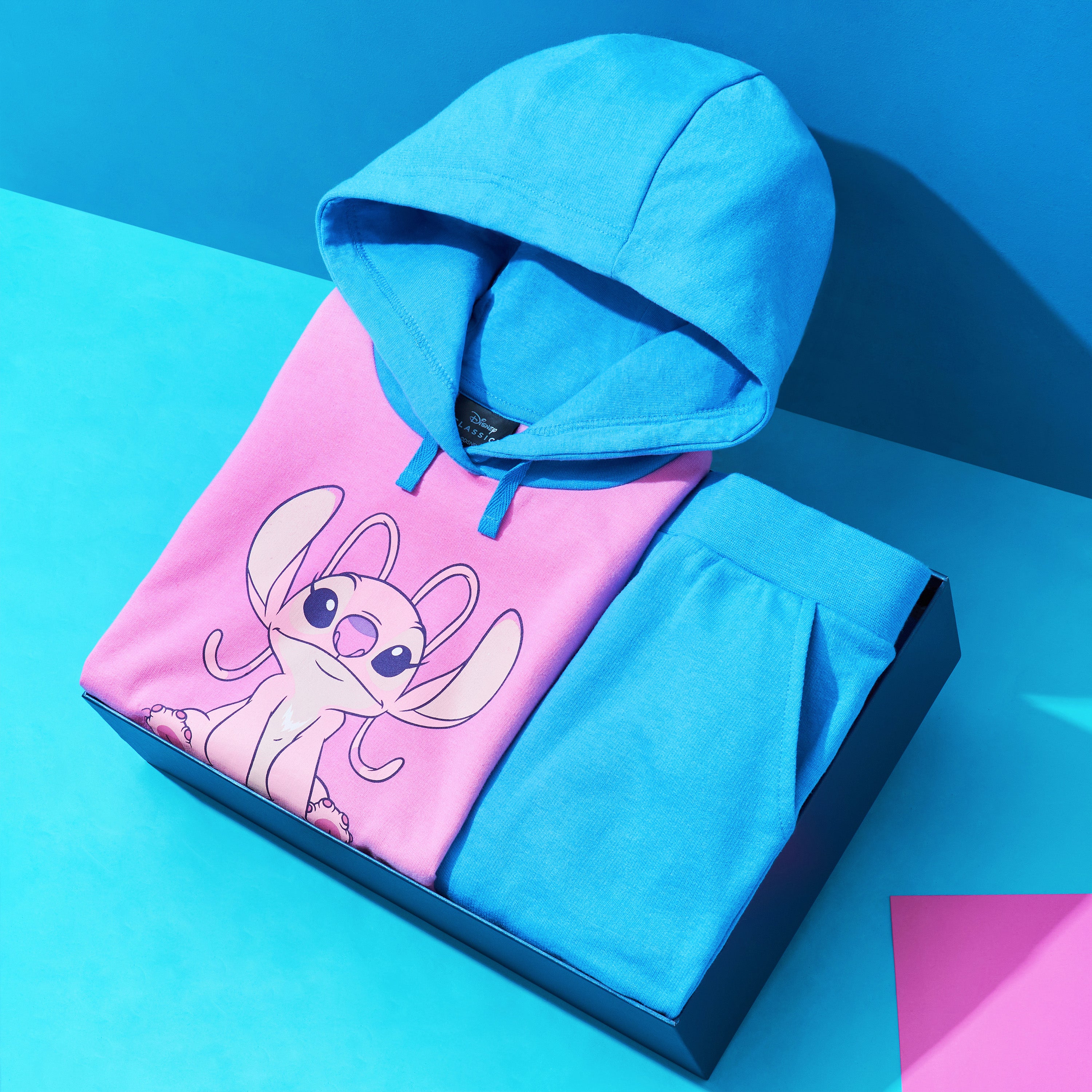 disney-sweat-stitch-fille-crop-capuche-coton-4-15-ans image 2