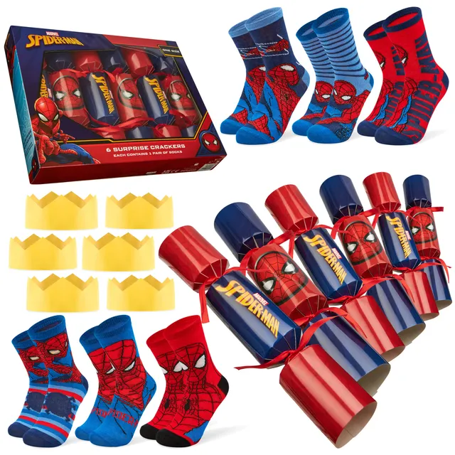 marvel-spiderman-crackers-no-l-lot-6-avec-chaussettes-enfant image 1