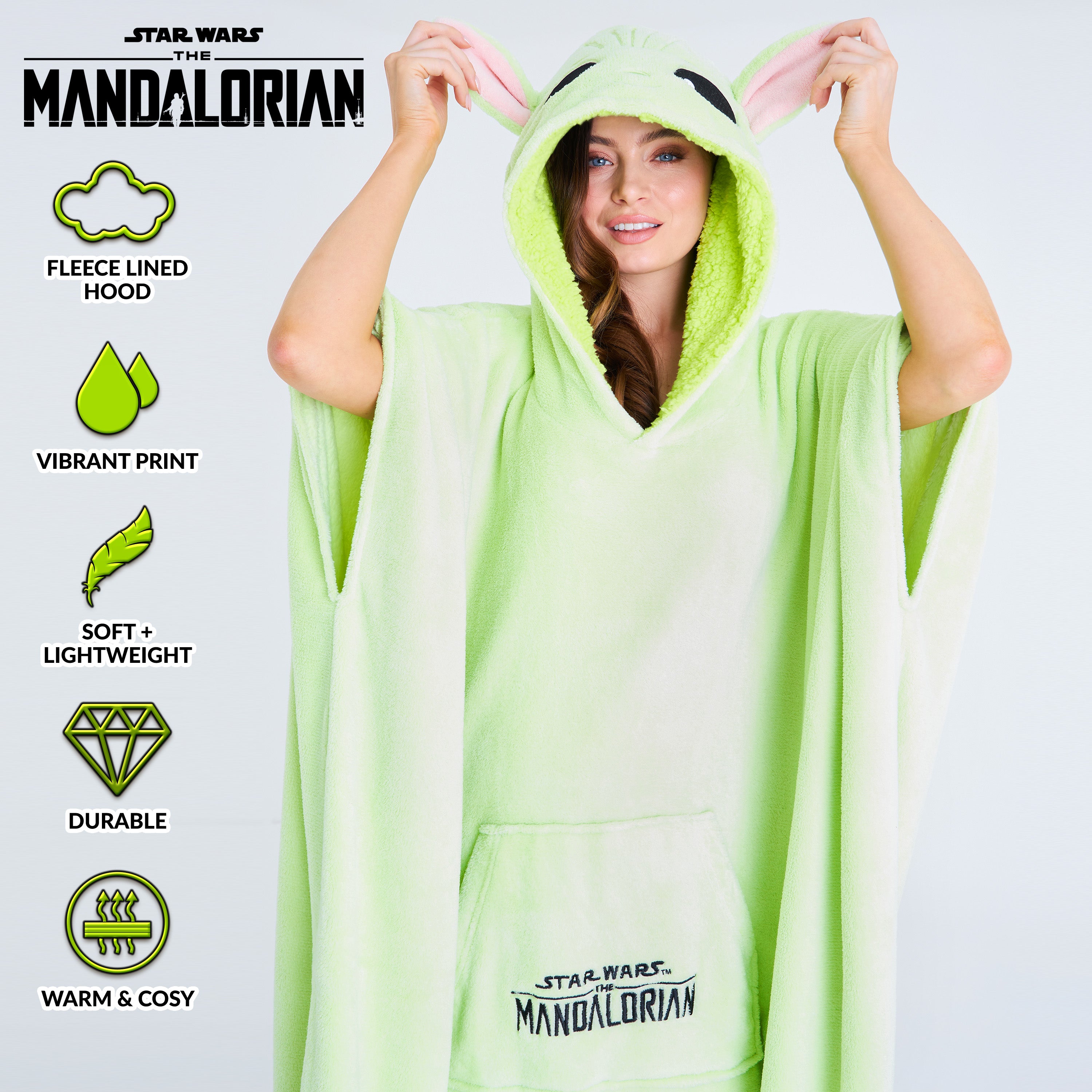 get-trend-men-mandalorian-plaid-capuche-adulte-vert-grogu image 3