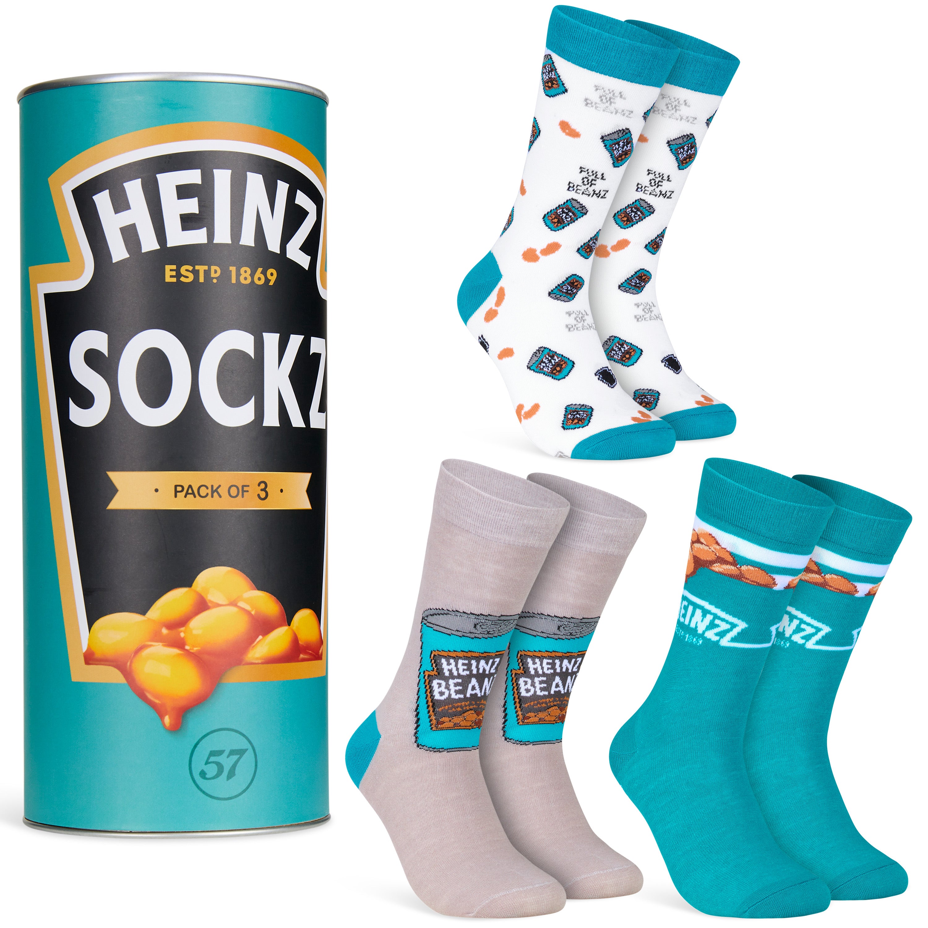 heinz-chaussettes-homme-lot-de-3-taille-8-11-fun image 1