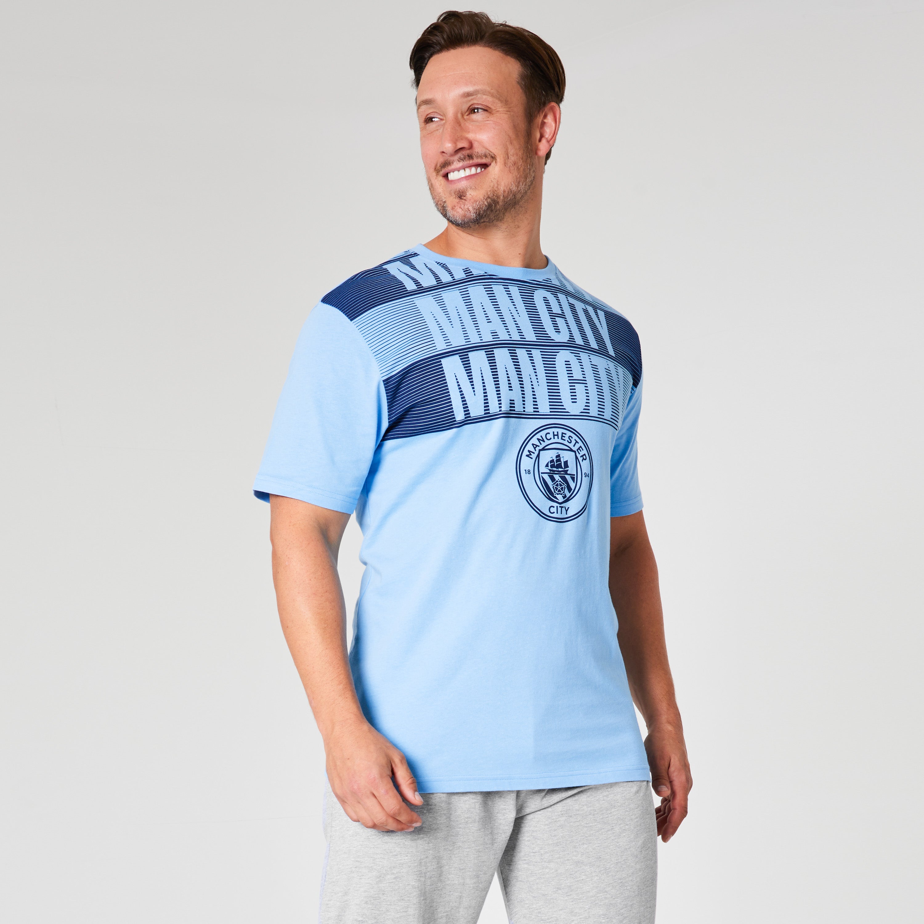 manchester-city-pyjama-homme-coton-2-pi-ces-bleu-taille-m image 2