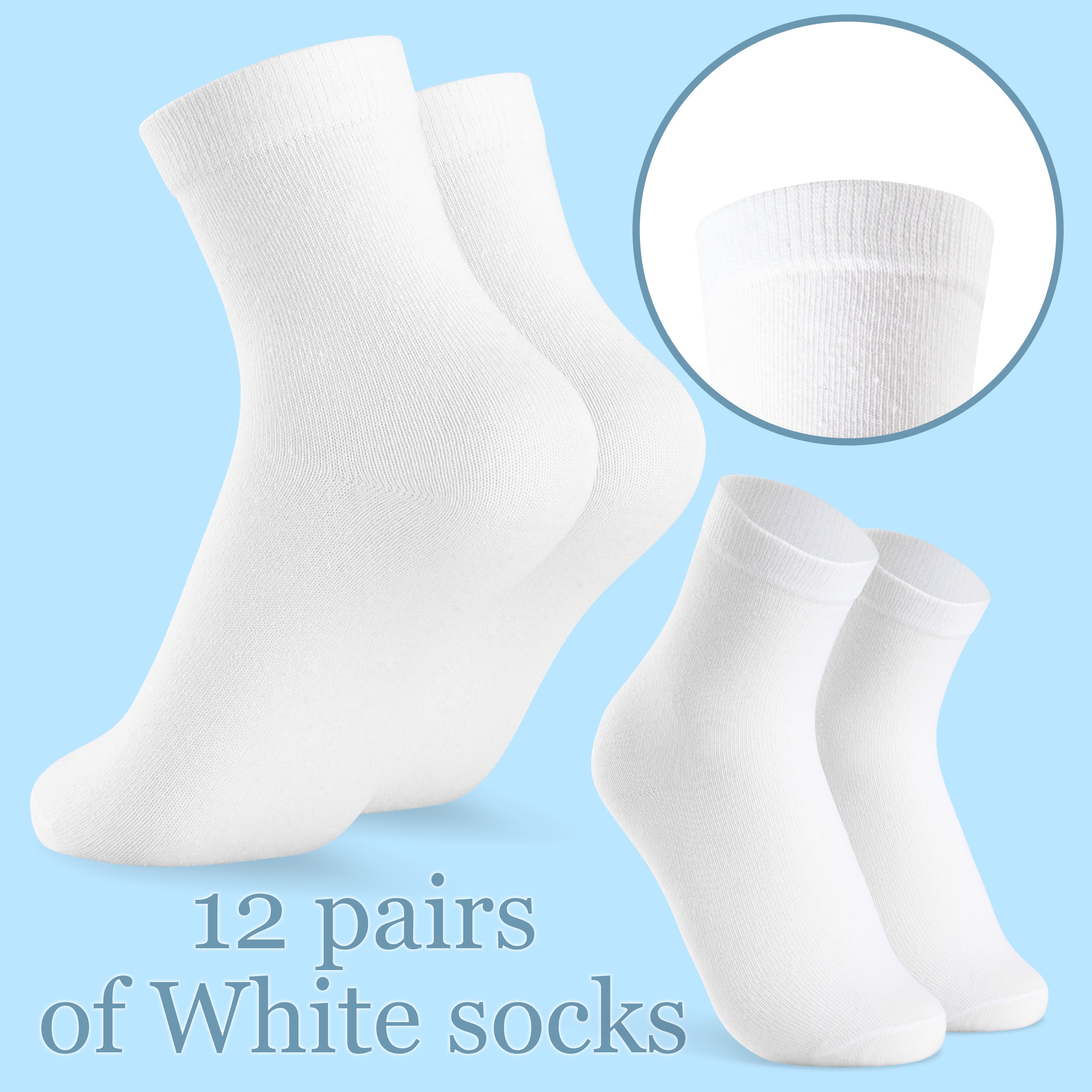 citycomfort-boys-chaussettes-mi-mollet-blanc-lot-de-12-coton image 6