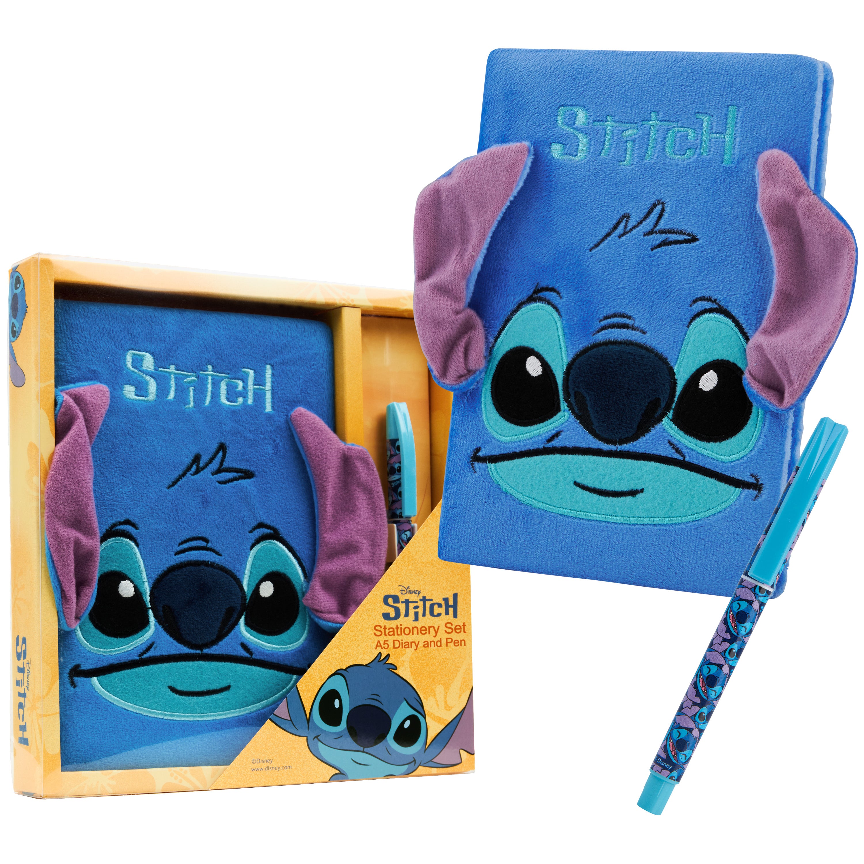 disney-stitch-journal-intime-a5-peluche-bleue-stylo-coffret image 1