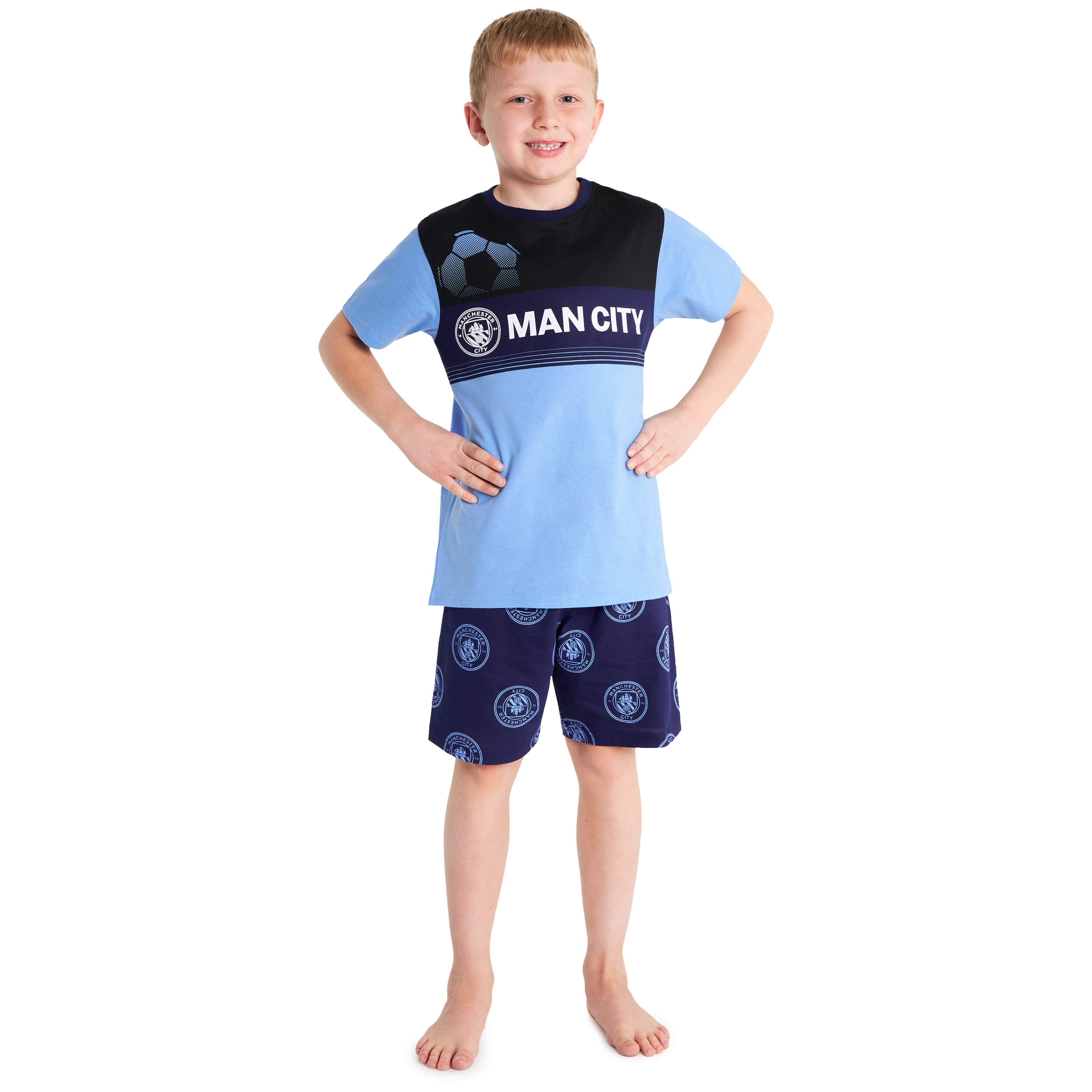 get-trend-boys-manchester-city-pyjama-short-gar-on-noir-bleu-9-10-ans image 1