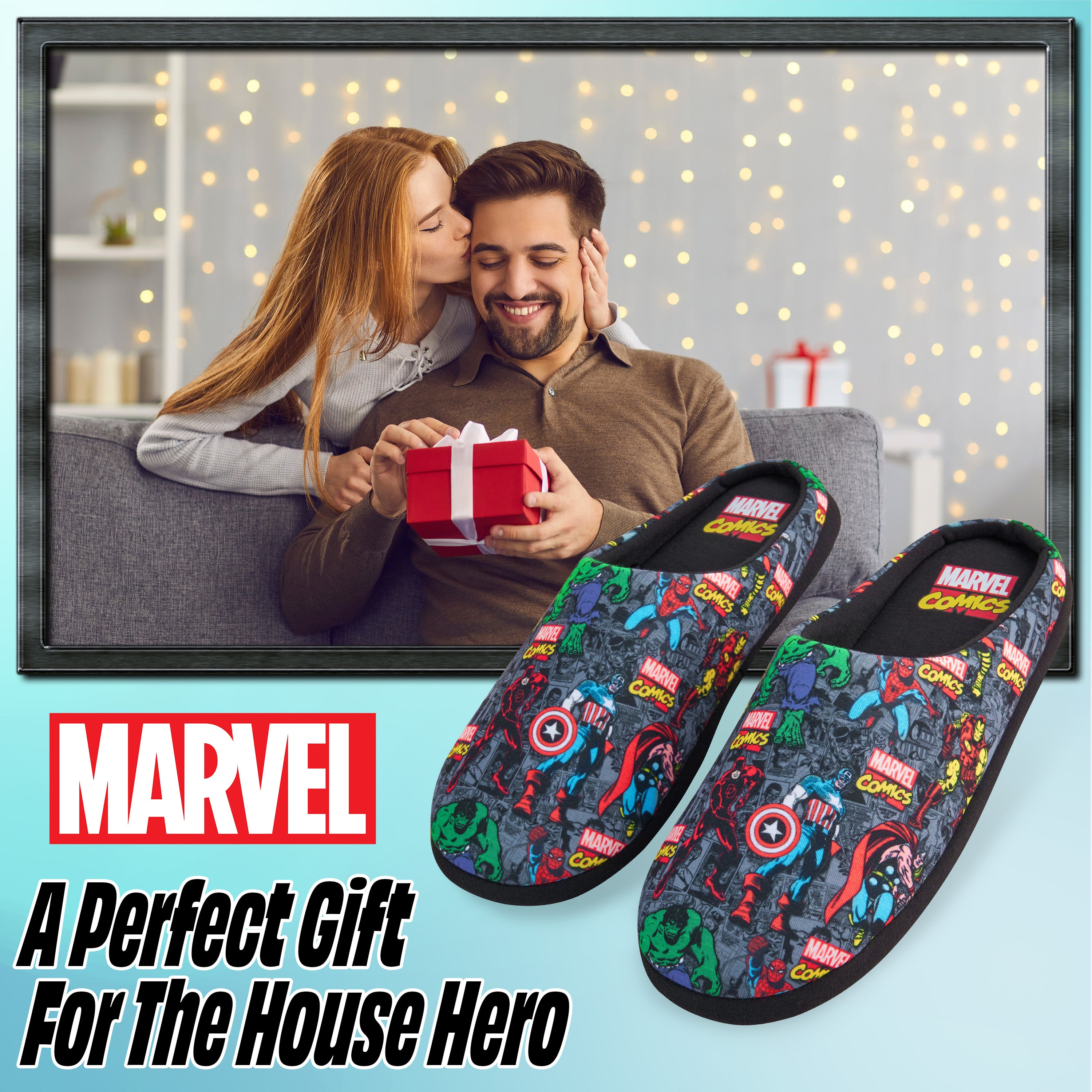 marvel-avengers-mules-chaussons-homme-ouverts-comics-42-43 image 2