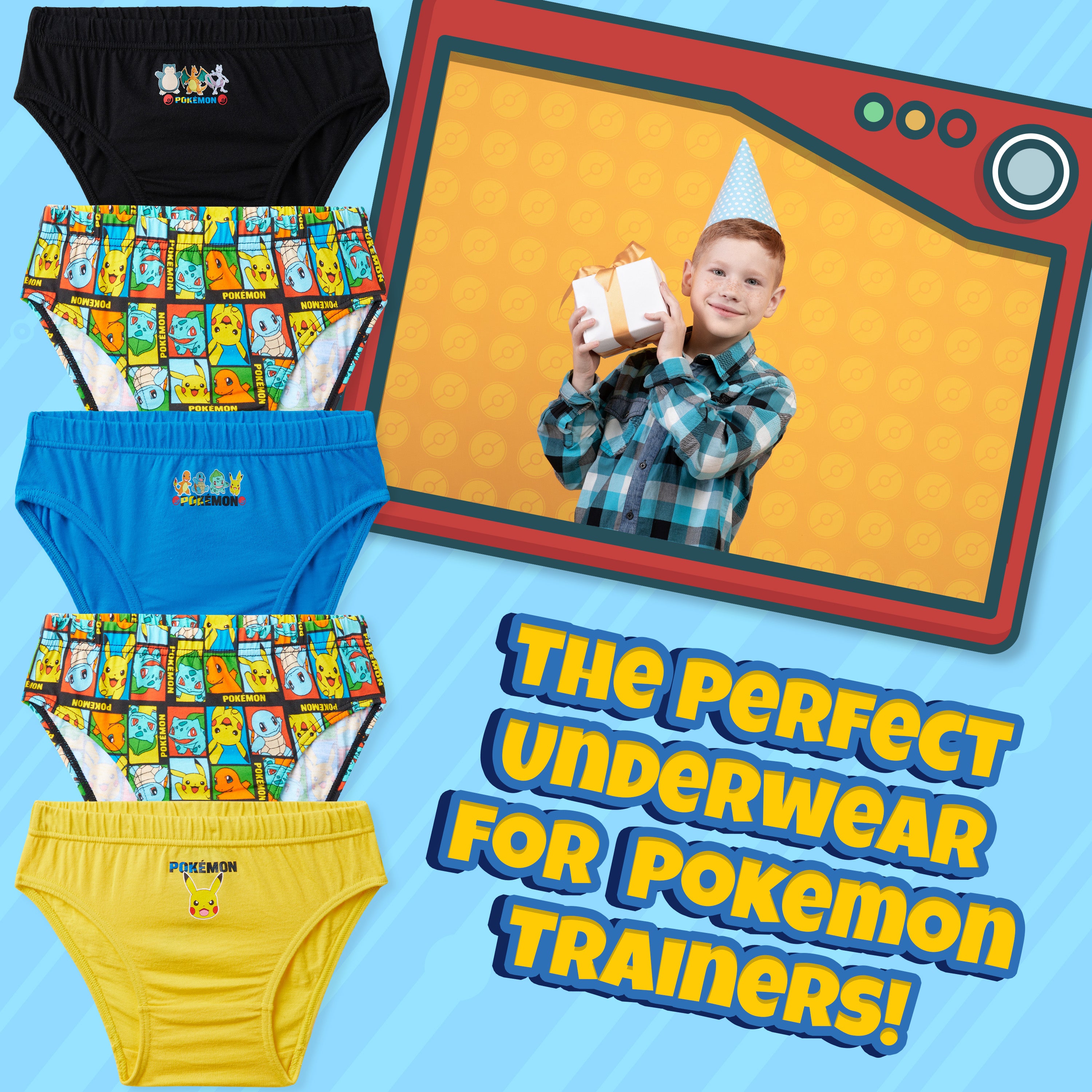 pok-mon-slips-gar-on-coton-lot-de-5-taille-6-7-ans image 2