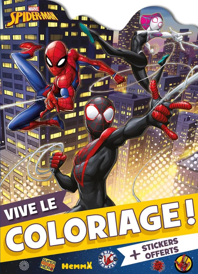 marvel-vive-le-coloriage-livre-avec-stickers-spider-man-4-ans image 1