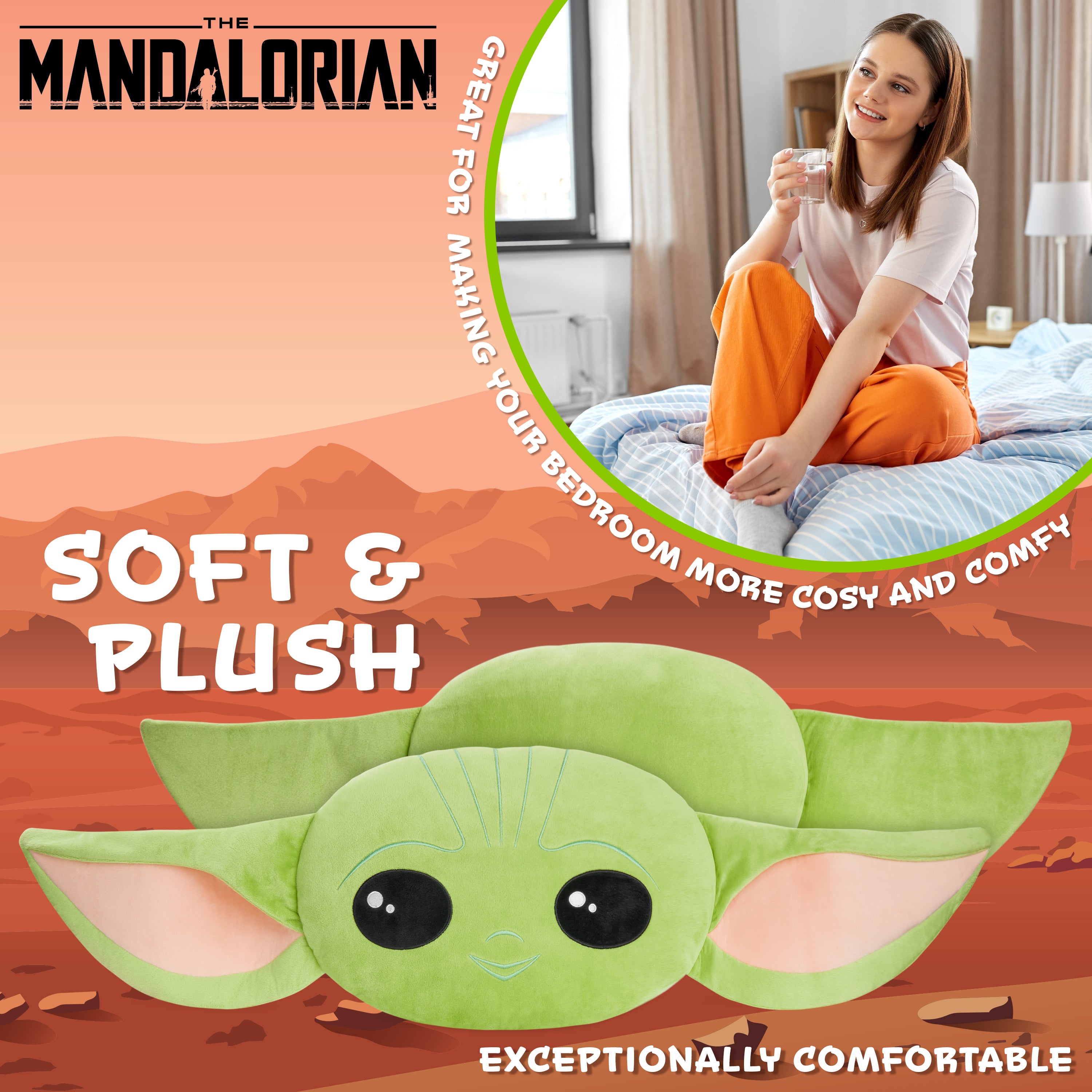 get-trend-mandalorian-coussin-peluche-3d-baby-yoda-vert-94cm image 5