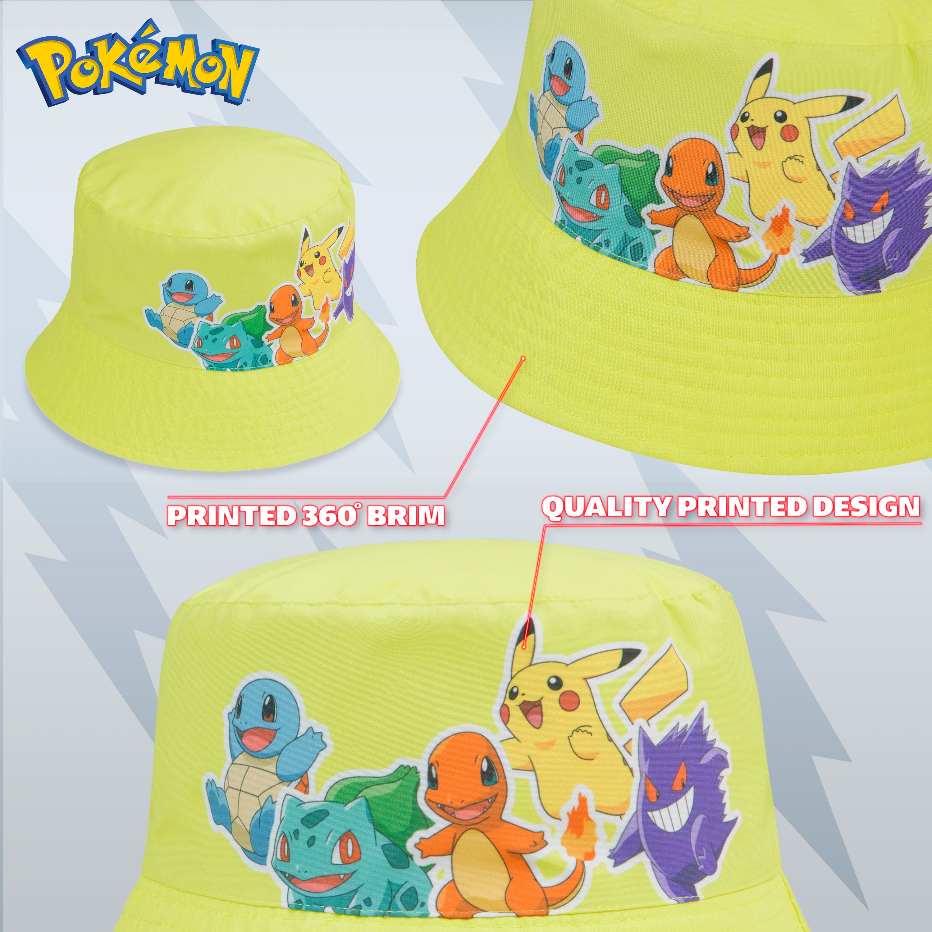 pok-mon-pikachu-bob-enfant-chapeau-soleil-r-glable image 6