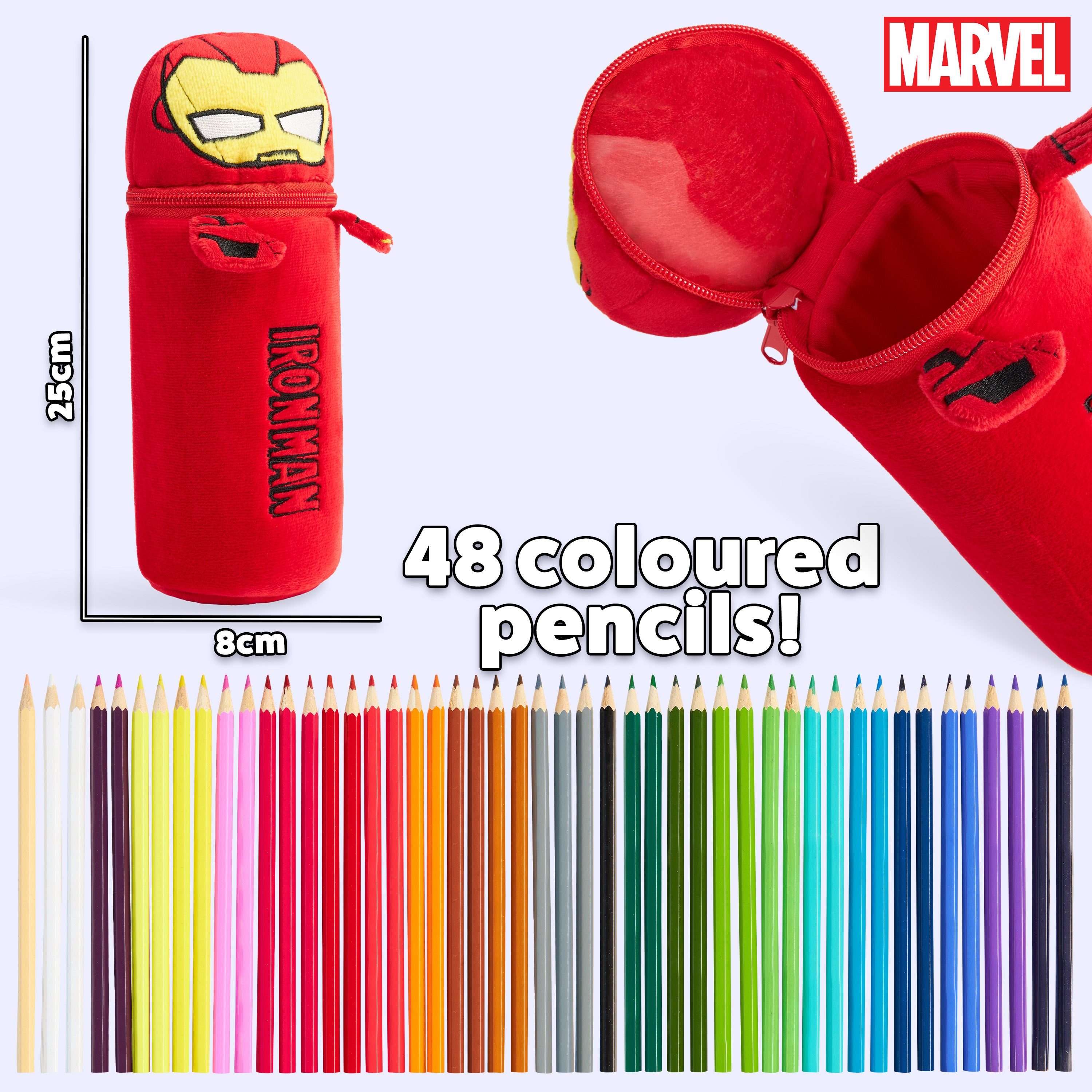 marvel-iron-man-trousse-garnie-48-crayons-couleur-rouge image 6